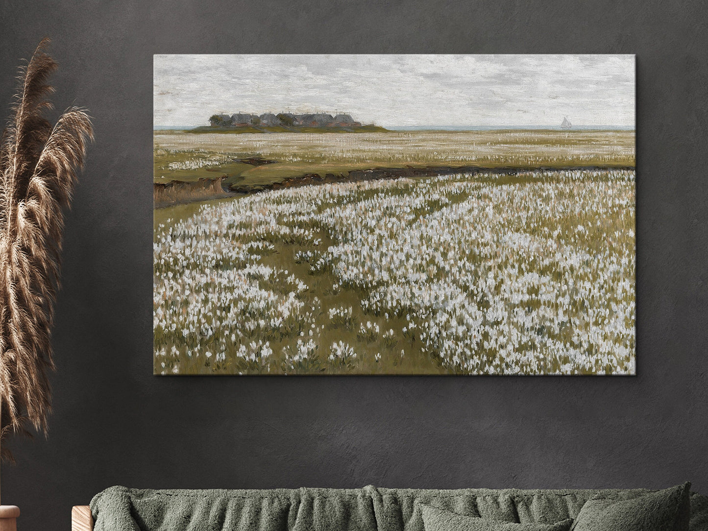 EasySuger Spring Meadow Wall Art Print on Framed Canvas with hanging kit