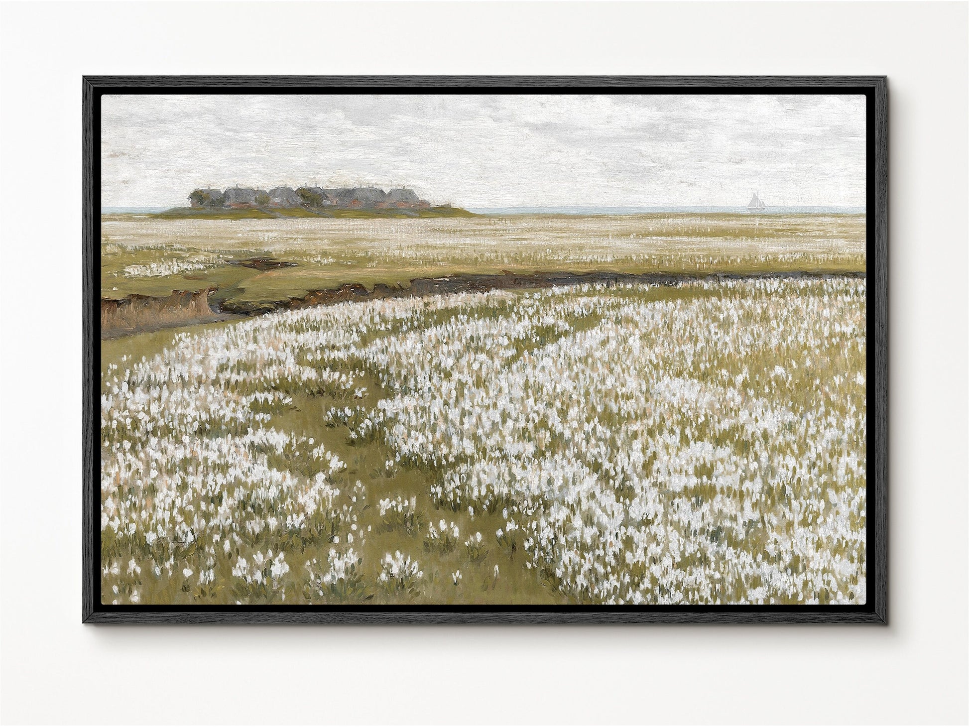 EasySuger Spring Meadow Wall Art Print on Framed Canvas with hanging kit