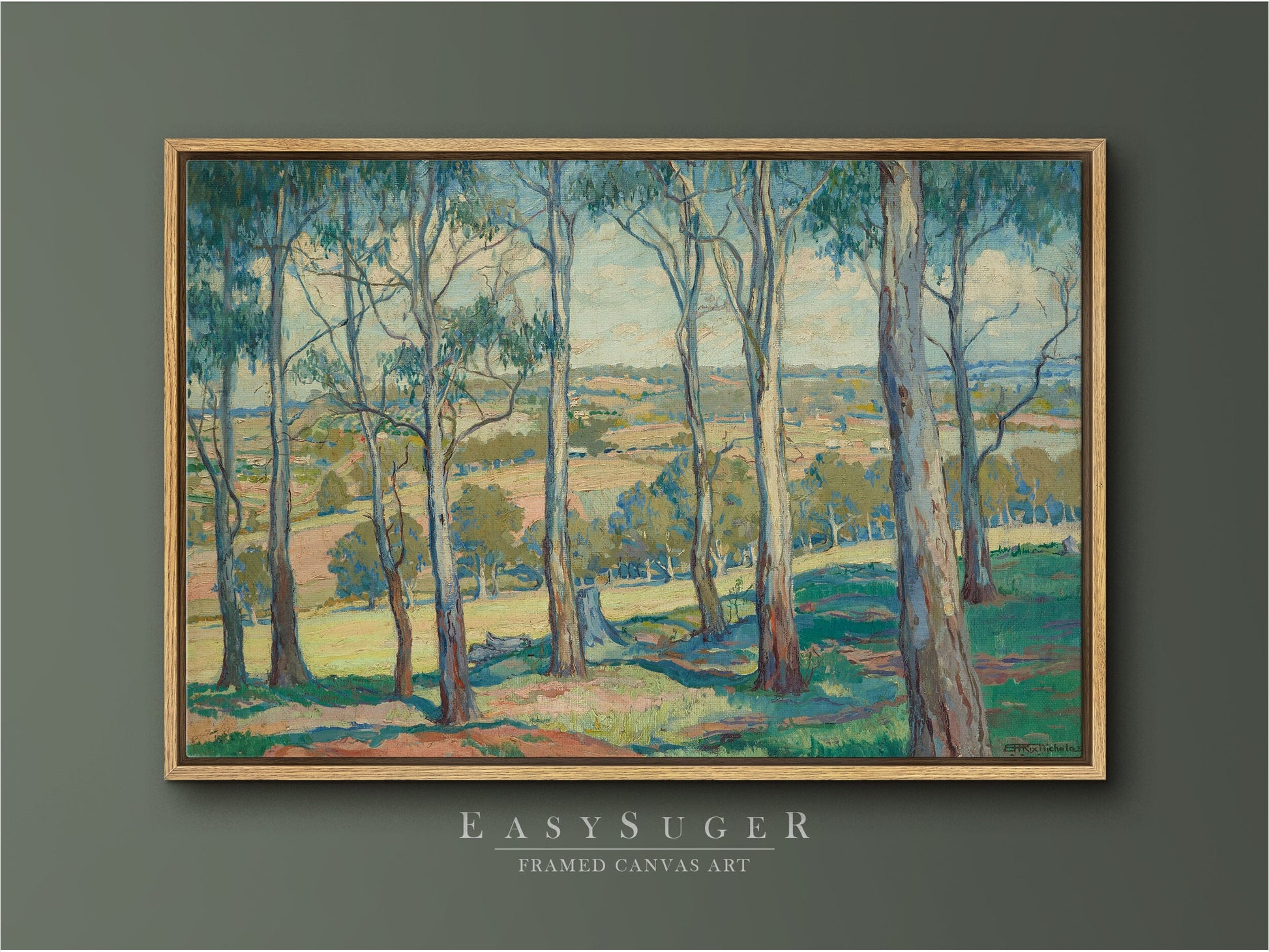 EasySuger Vintage Landscape Wall art | Print on Framed Canvas