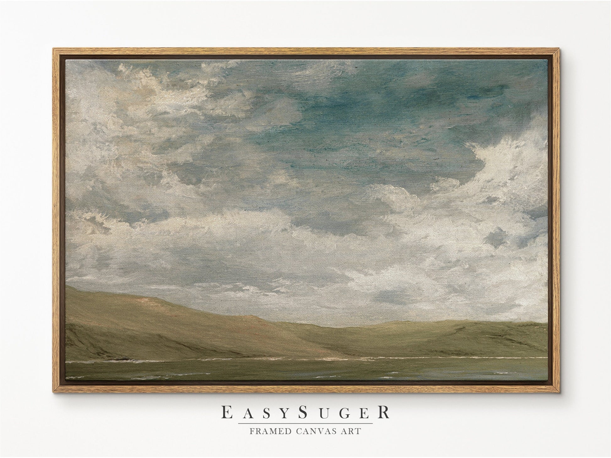 EasySuger minimalism Landscape Wall Art, Nature Framed Large Gallery Art, Minimalist Art Ready to Hang (with hanging kit) | VTG1