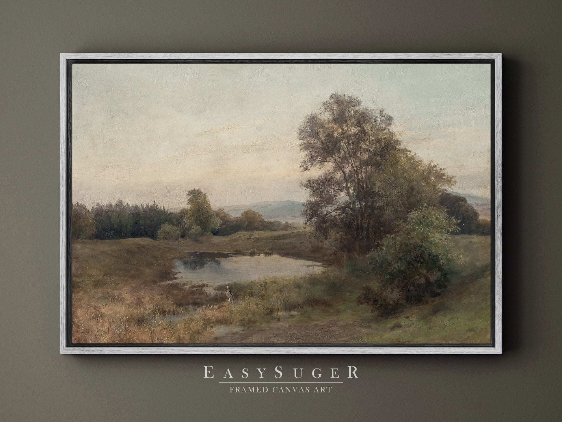 EasySuger Oil Painting Landscape Wall Art, Nature Framed Large Gallery Art, Minimalist Art Ready to Hang | LS26