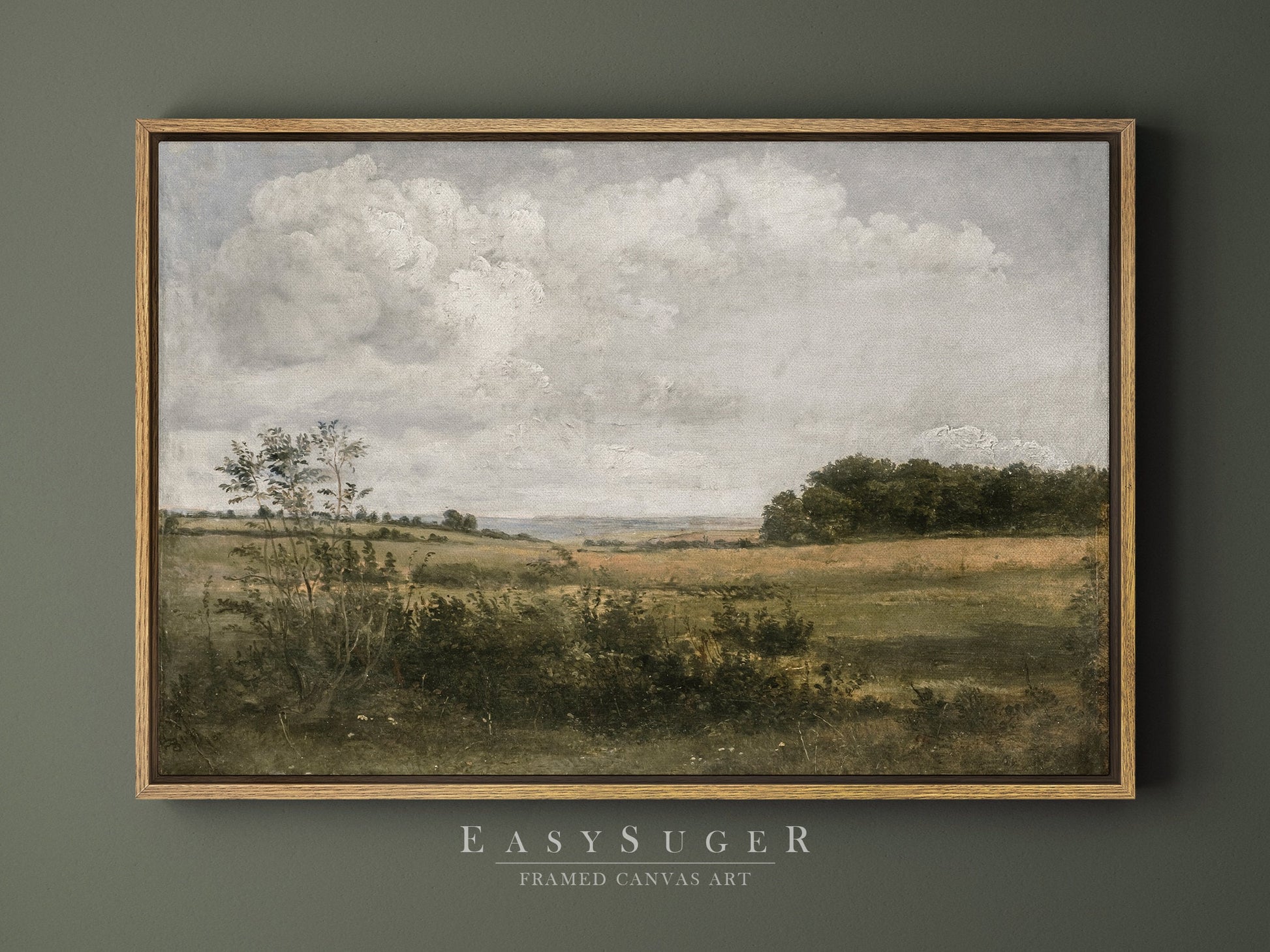 EasySuger Oil Painting Landscape Wall Art, Nature Framed Large Gallery Art, Minimalist Art Ready to Hang (with hanging kit) VT-89