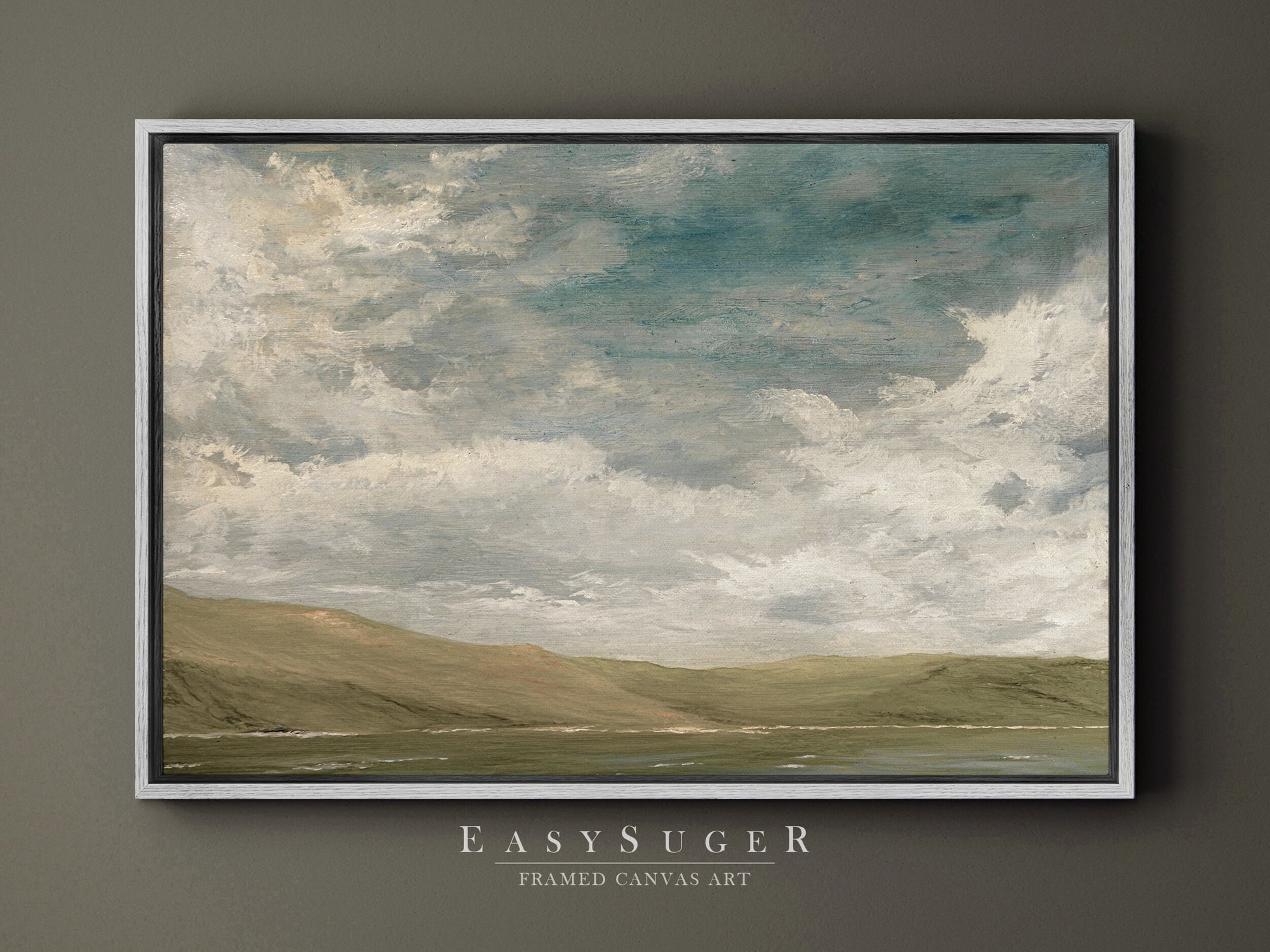 EasySuger minimalism Landscape Wall Art, Nature Framed Large Gallery Art, Minimalist Art Ready to Hang (with hanging kit) | VTG1