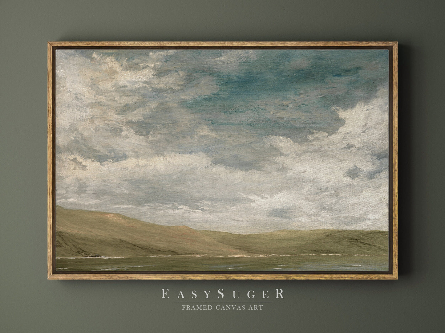 EasySuger minimalism Landscape Wall Art, Nature Framed Large Gallery Art, Minimalist Art Ready to Hang (with hanging kit) | VTG1