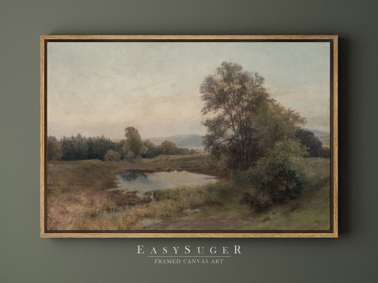 EasySuger Oil Painting Landscape Wall Art, Nature Framed Large Gallery Art, Minimalist Art Ready to Hang | LS26