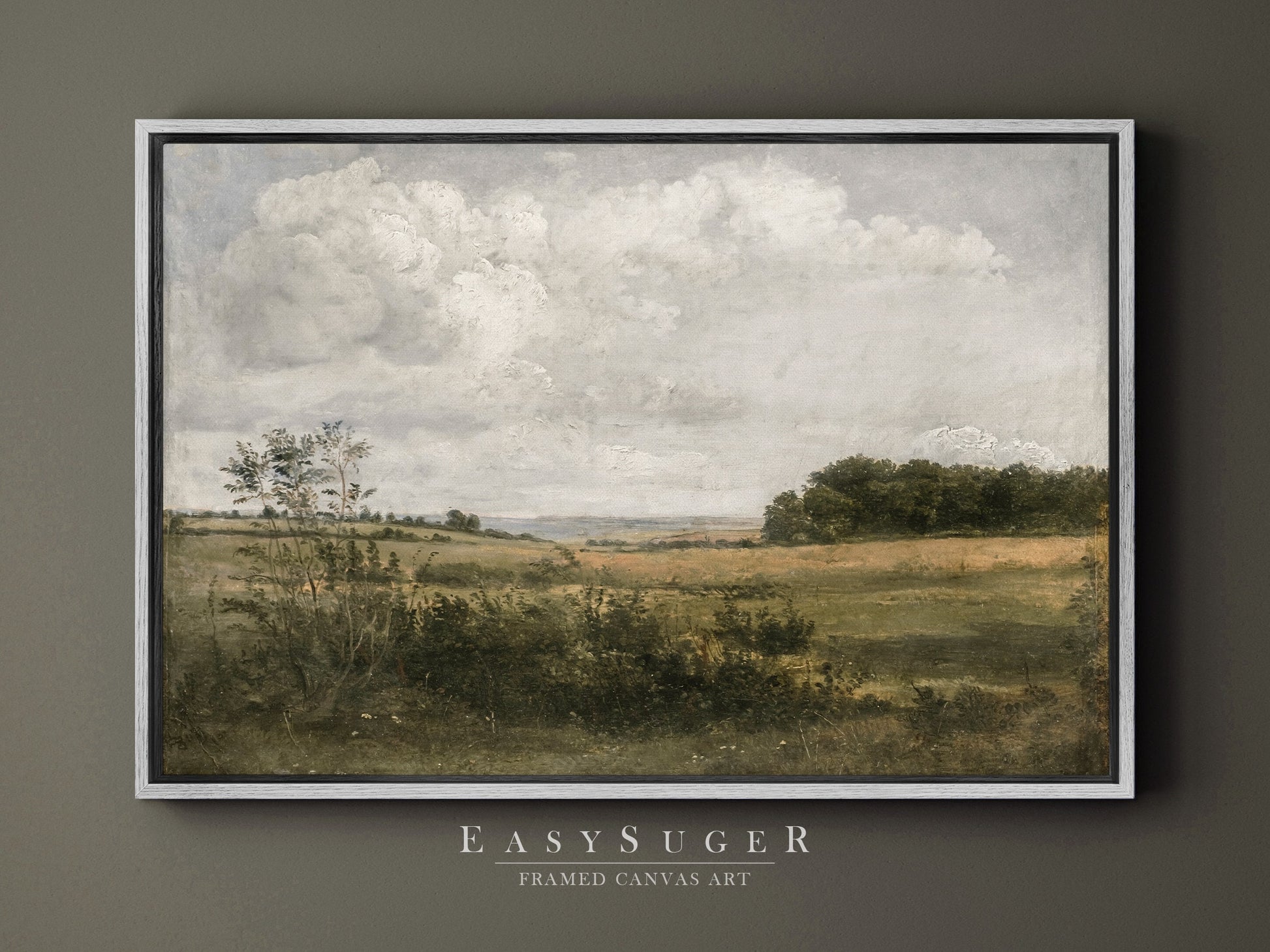 EasySuger Oil Painting Landscape Wall Art, Nature Framed Large Gallery Art, Minimalist Art Ready to Hang (with hanging kit) VT-89