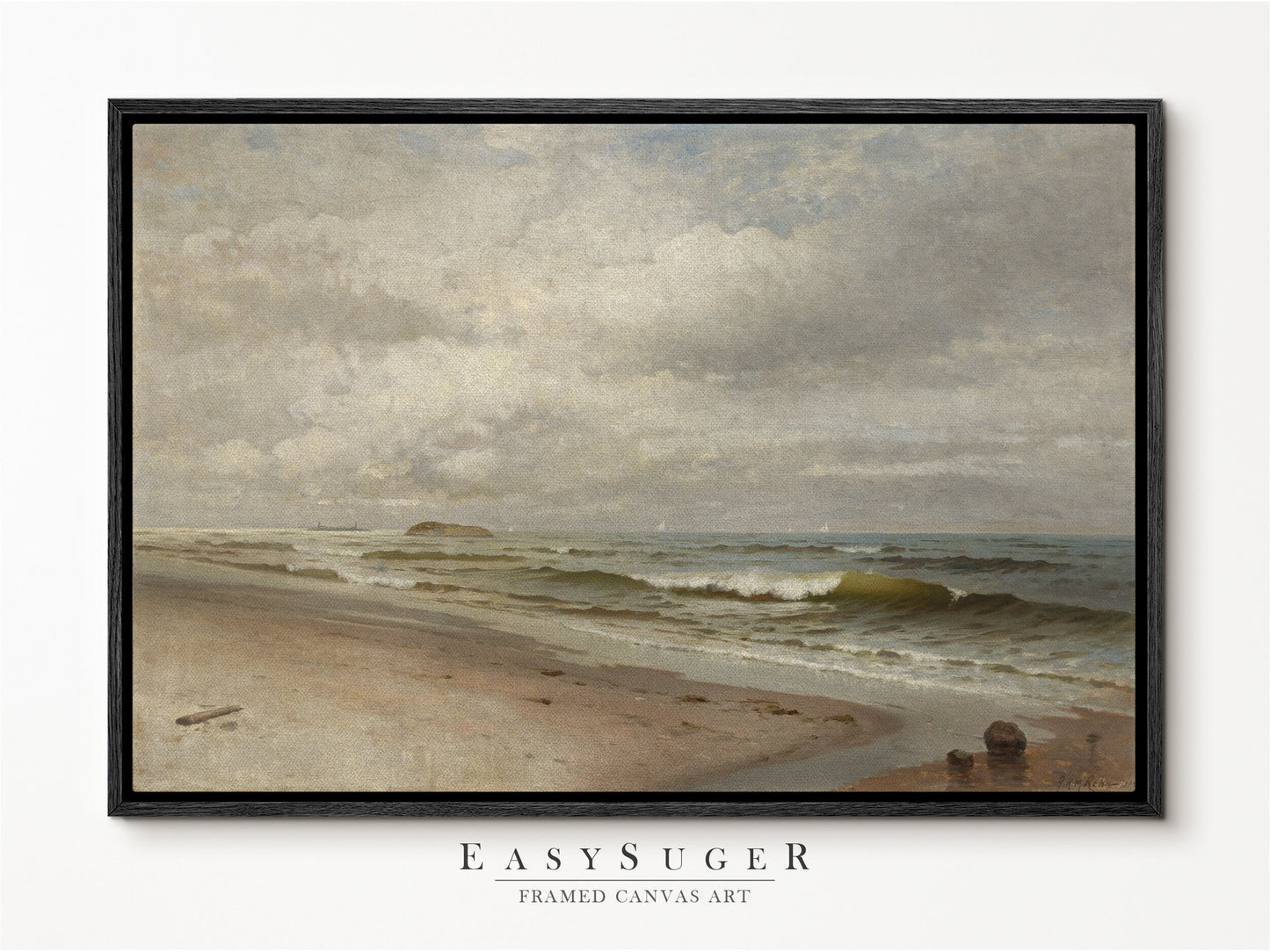 EasySuger Vintage Seascape Wall Art, Vintage Ship Painting Gallery Art, Minimalist Art Ready to Hang | BC21