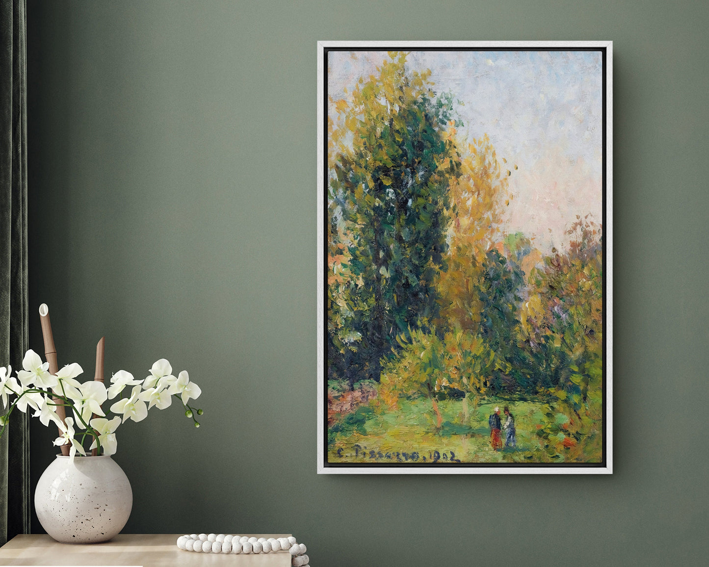 SouthandArt Impressionist Wall Art Framed Print, Framed Large Gallery Art, Minimalist Art Ready to Hang (with hanging kit)