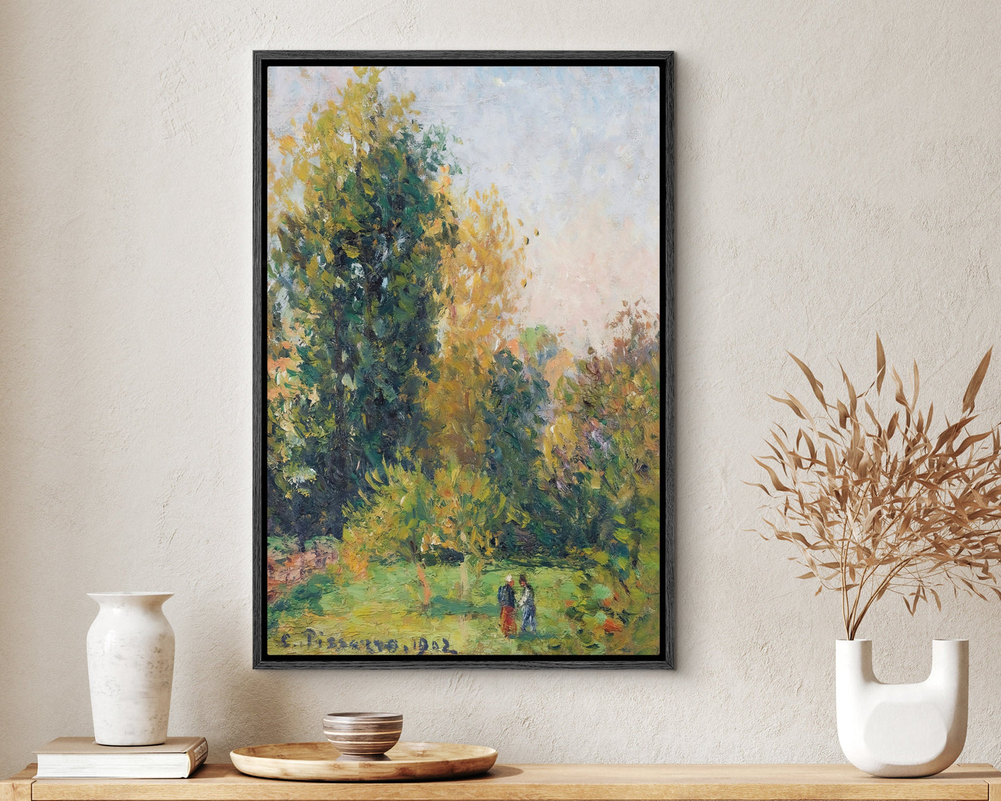 SouthandArt Impressionist Wall Art Framed Print, Framed Large Gallery Art, Minimalist Art Ready to Hang (with hanging kit)