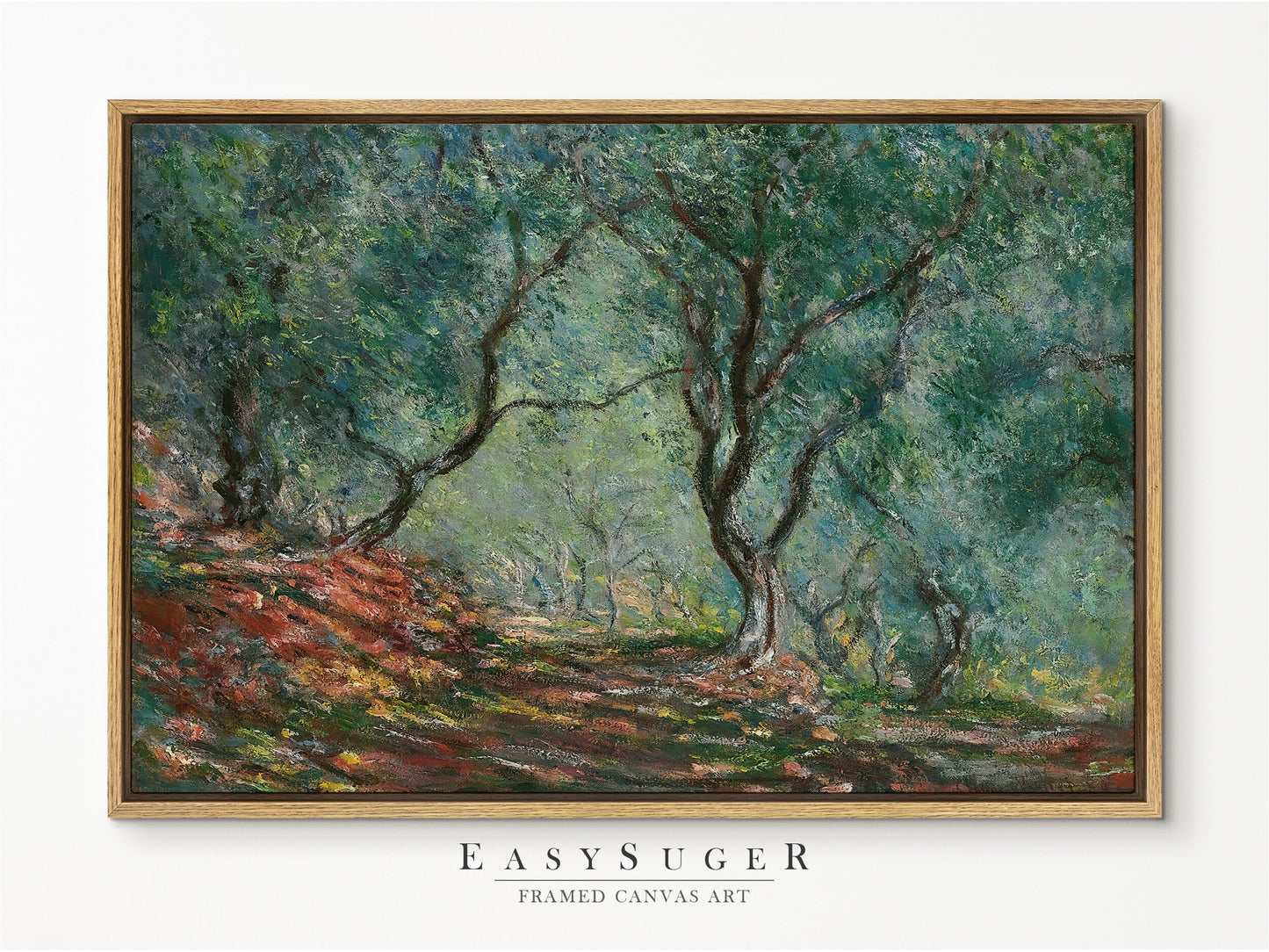 EasySuger Claude Monet Framed Print | Framed Canvas Wall Art with hanging kit | MN93