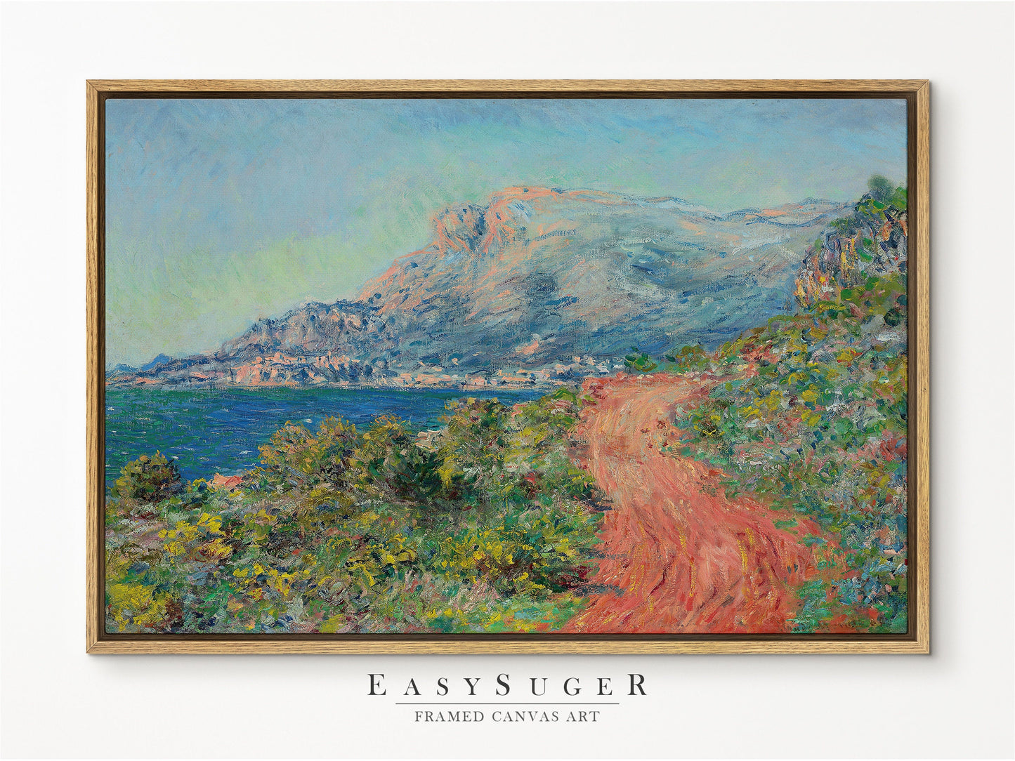 EasySuger Claude Monet Framed Print | Framed Canvas Wall Art with hanging kit