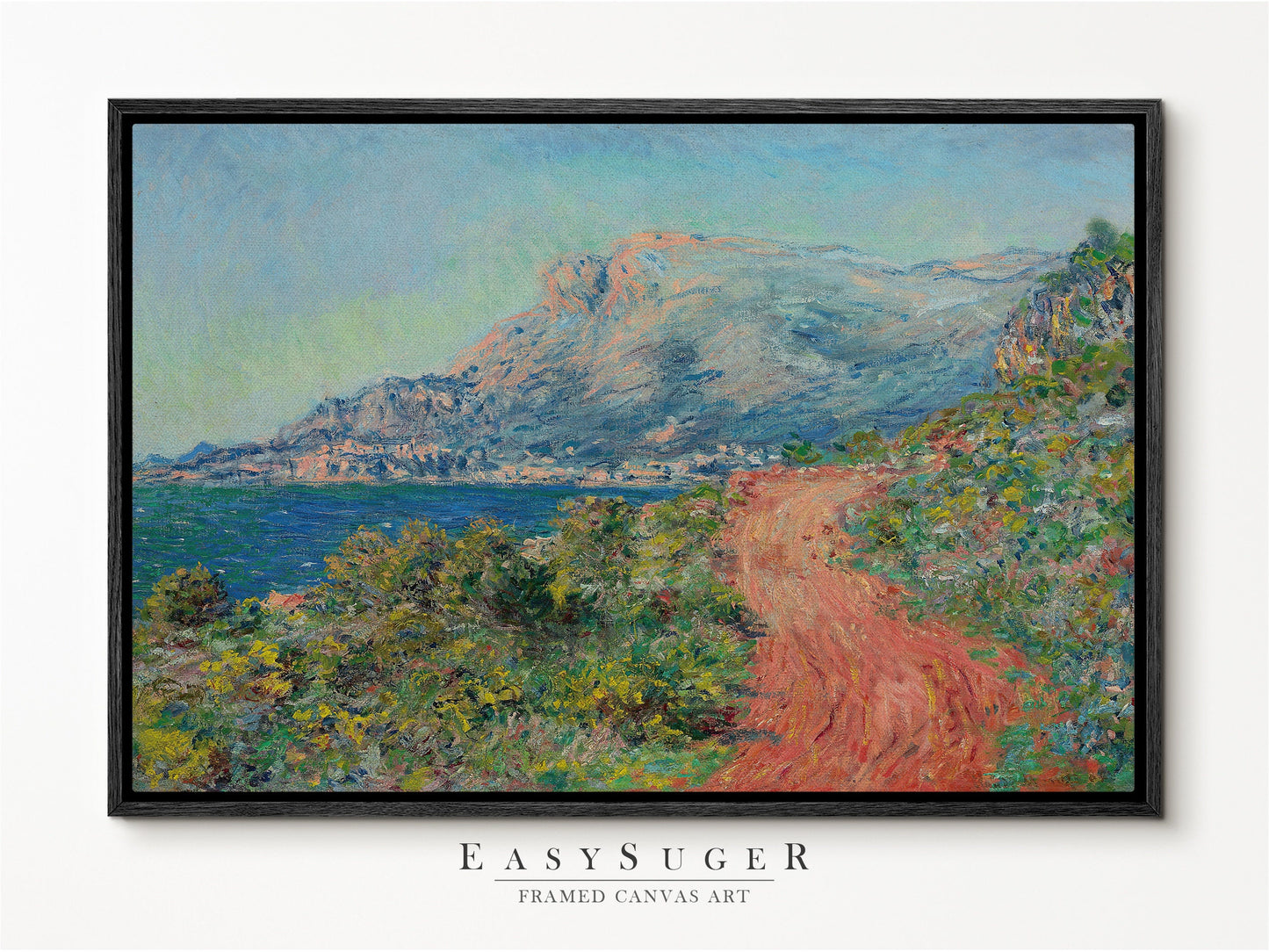 EasySuger Claude Monet Framed Print | Framed Canvas Wall Art with hanging kit