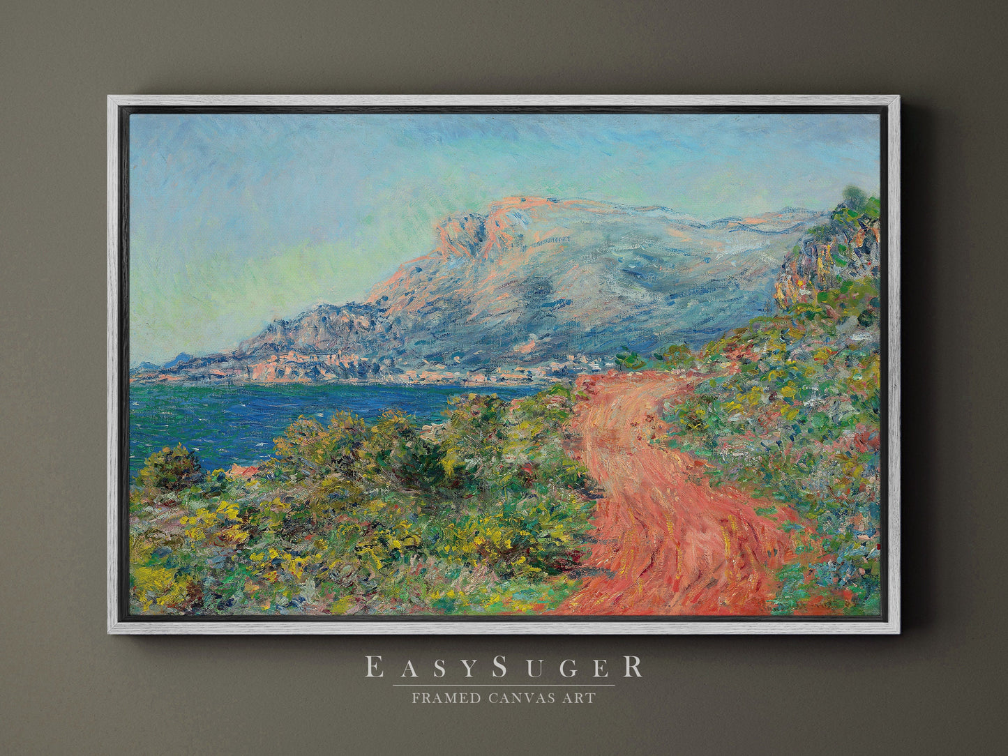 EasySuger Claude Monet Framed Print | Framed Canvas Wall Art with hanging kit