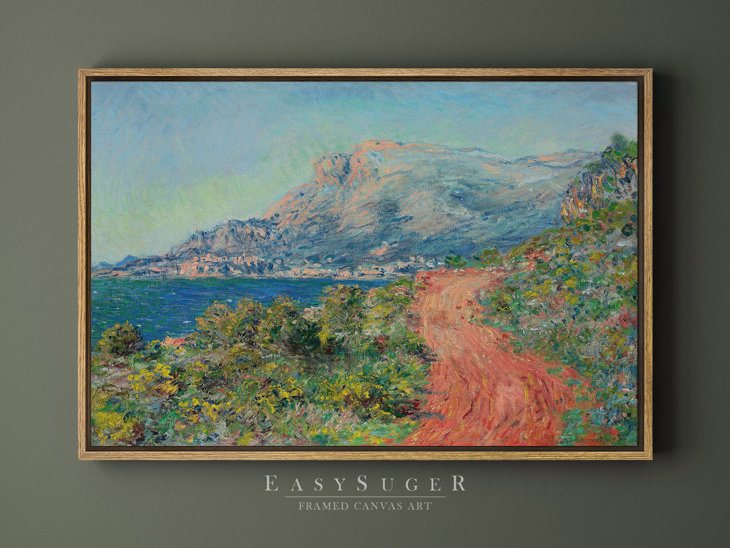 EasySuger Claude Monet Framed Print | Framed Canvas Wall Art with hanging kit