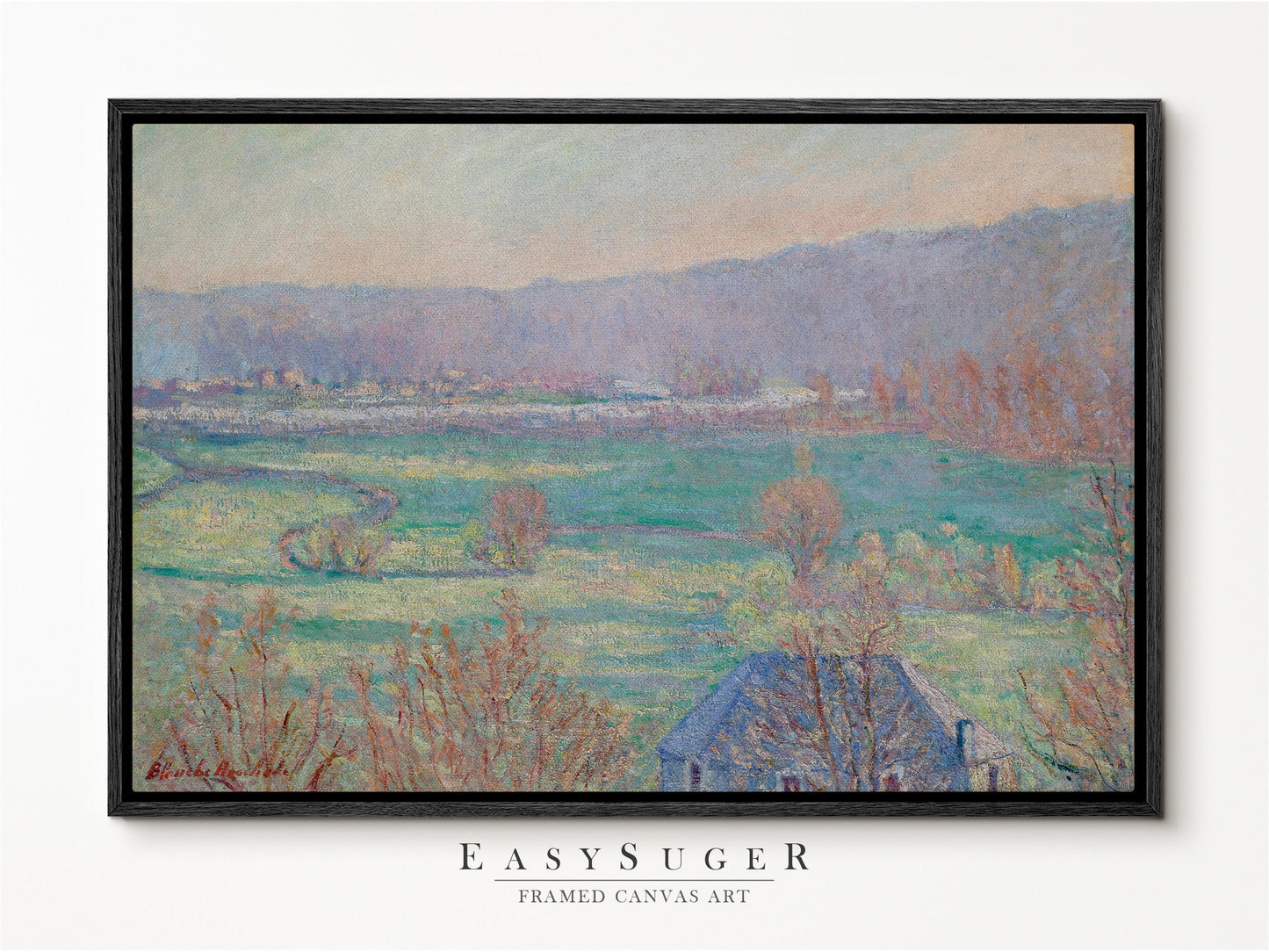 EasySuger Claude Monet Framed Print | Framed Canvas Wall Art with hanging kit