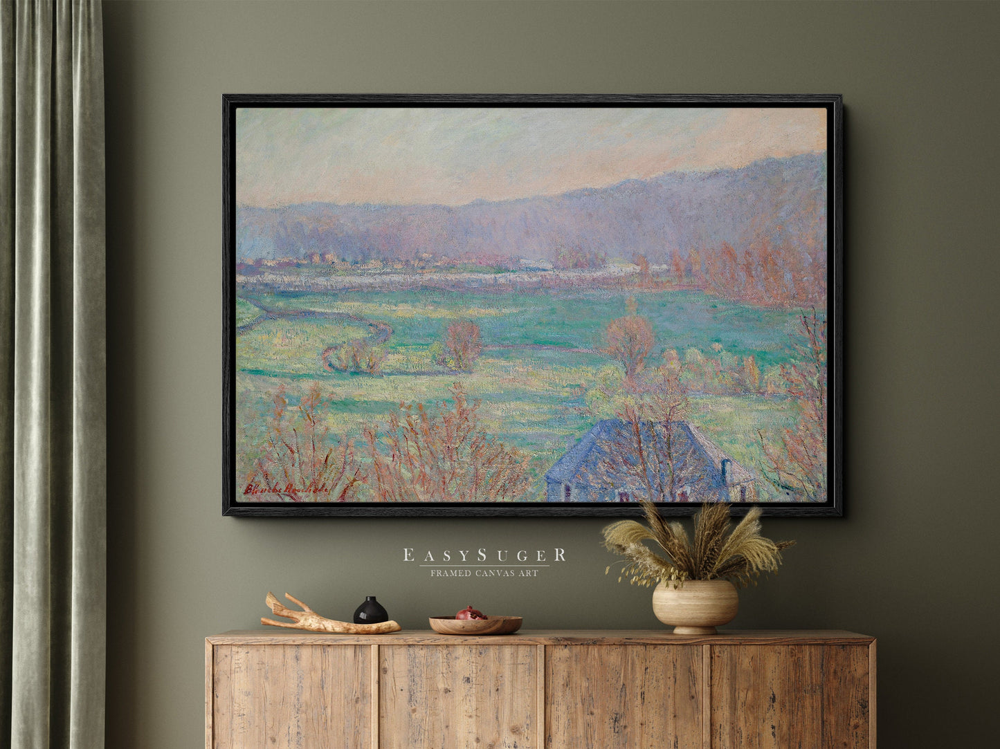 EasySuger Claude Monet Framed Print | Framed Canvas Wall Art with hanging kit