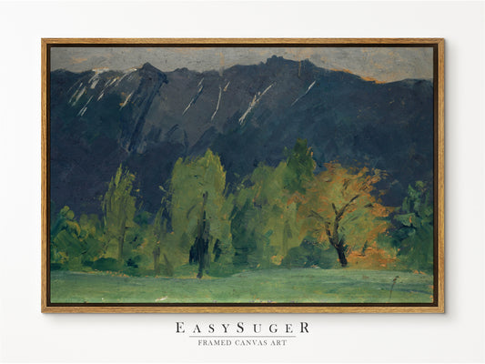 EasySuger Vintage Landscape Wall Art Print, Nature Framed Large Gallery Art, Minimalist Art Ready to Hang (with hanging kit)