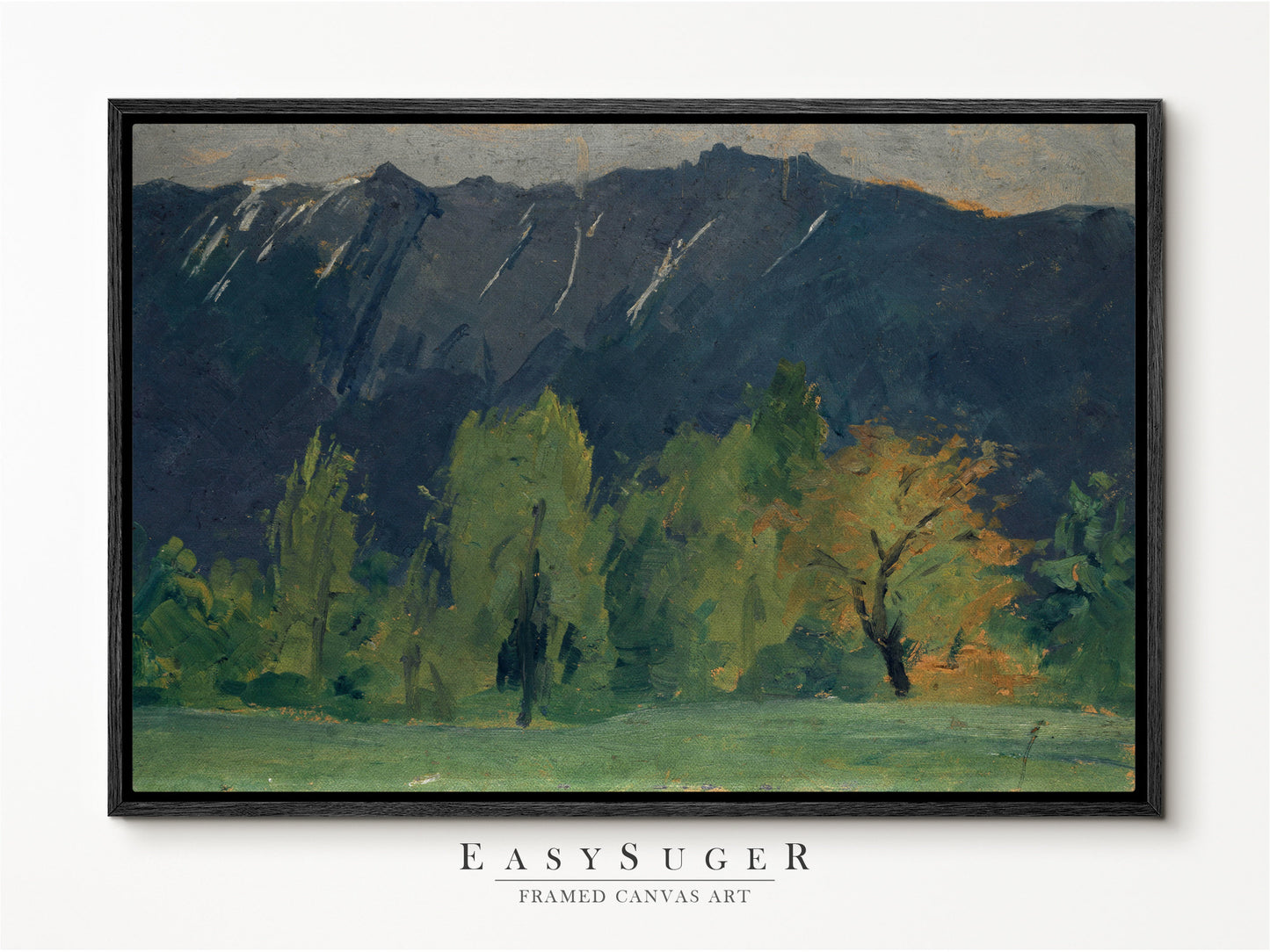 EasySuger Vintage Landscape Wall Art Print, Nature Framed Large Gallery Art, Minimalist Art Ready to Hang (with hanging kit)