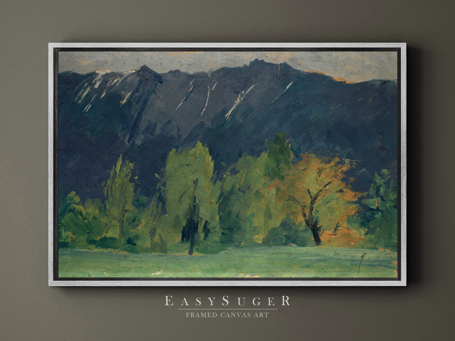 EasySuger Vintage Landscape Wall Art Print, Nature Framed Large Gallery Art, Minimalist Art Ready to Hang (with hanging kit)