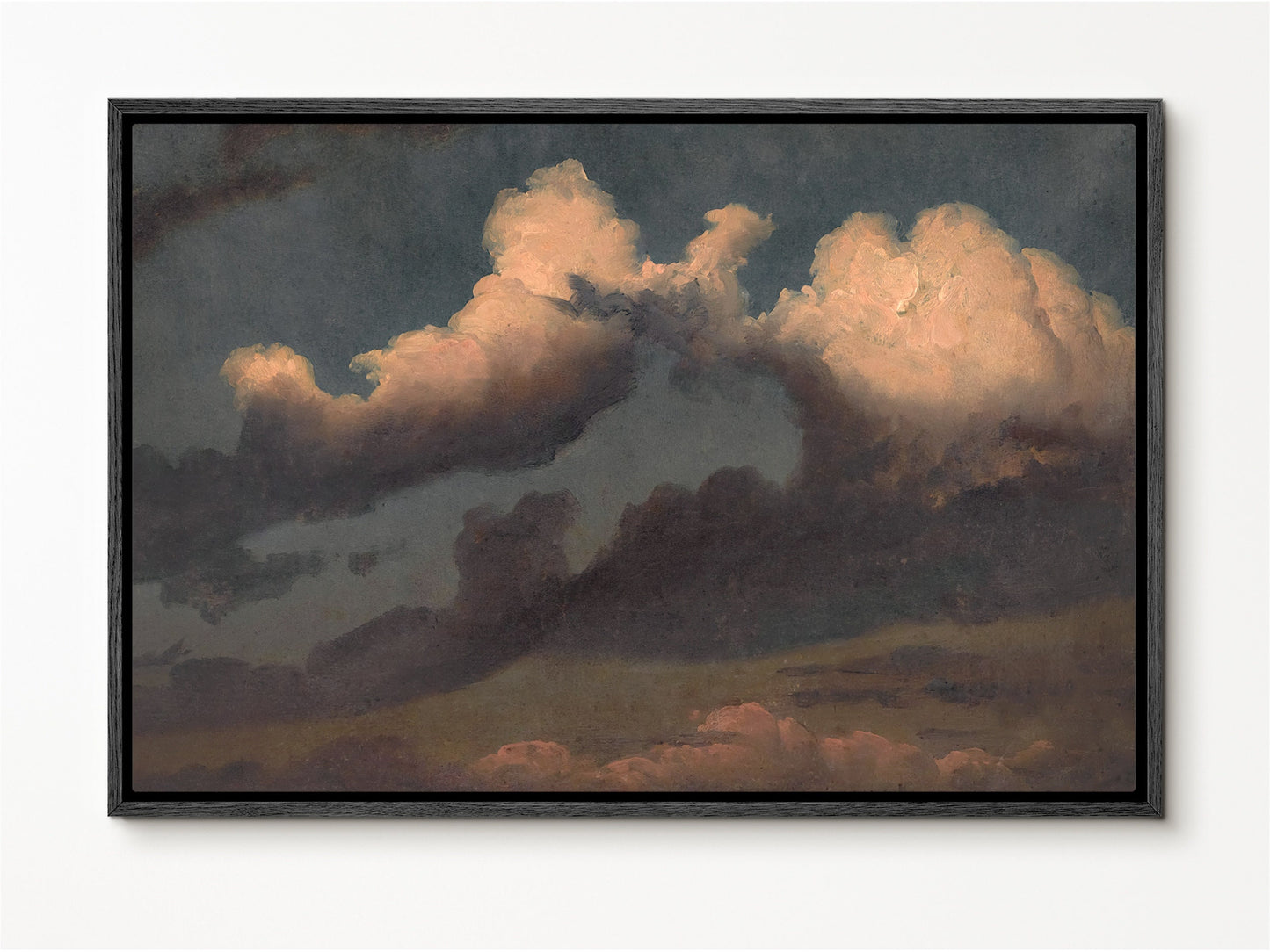 SouthandArt Abstract Clouds Wall art, Framed Canvas Art print with hanging kit