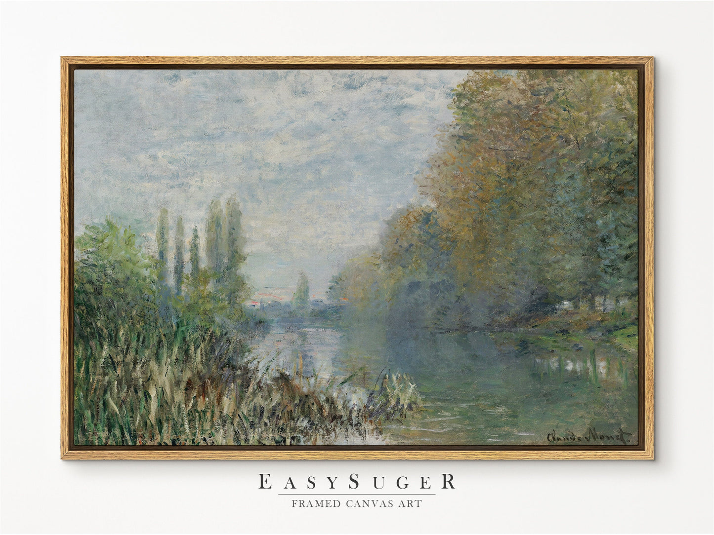 EasySuger Claude Monet Framed Print | Framed Canvas Wall Art with hanging kit