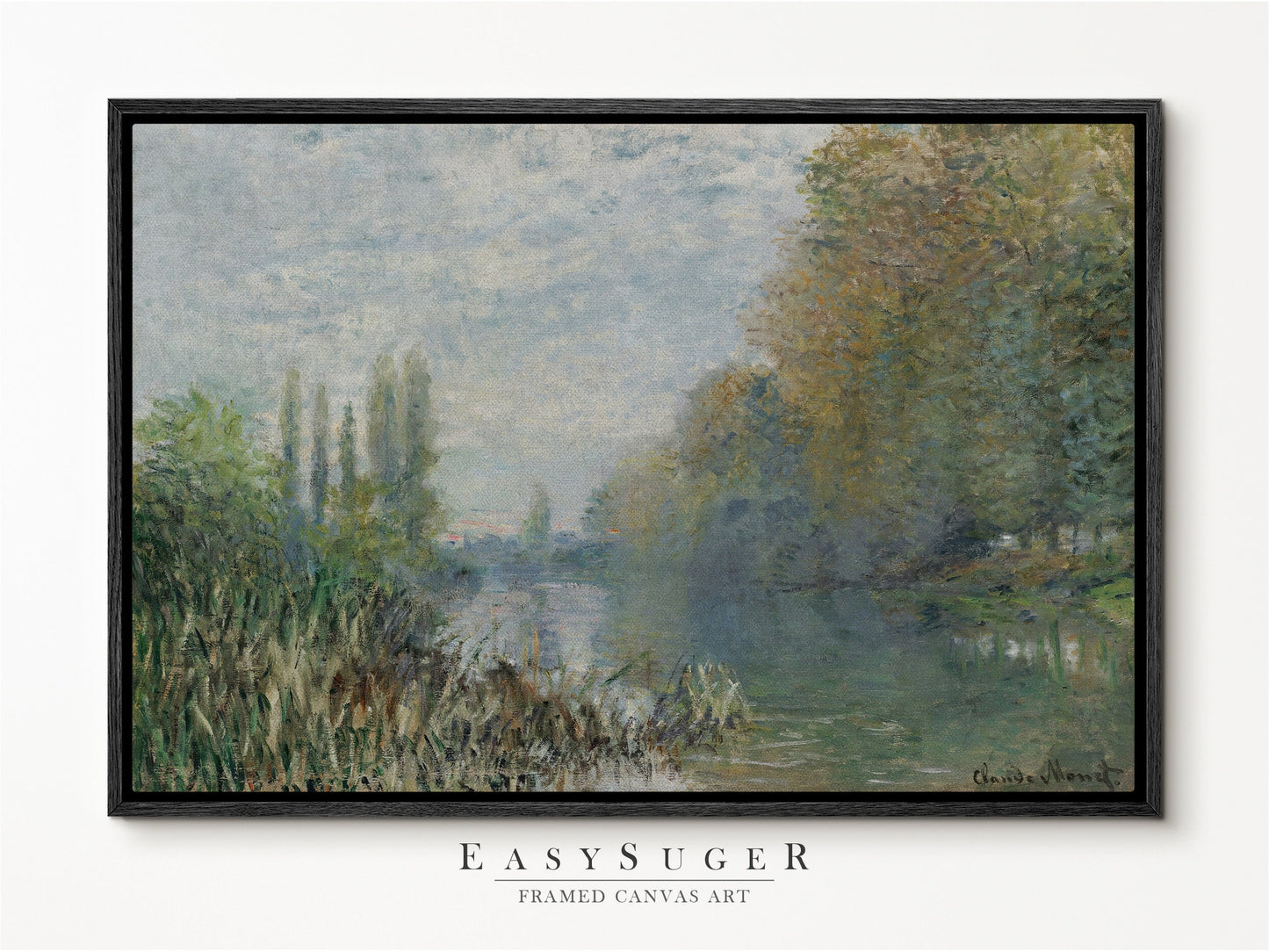 EasySuger Claude Monet Framed Print | Framed Canvas Wall Art with hanging kit