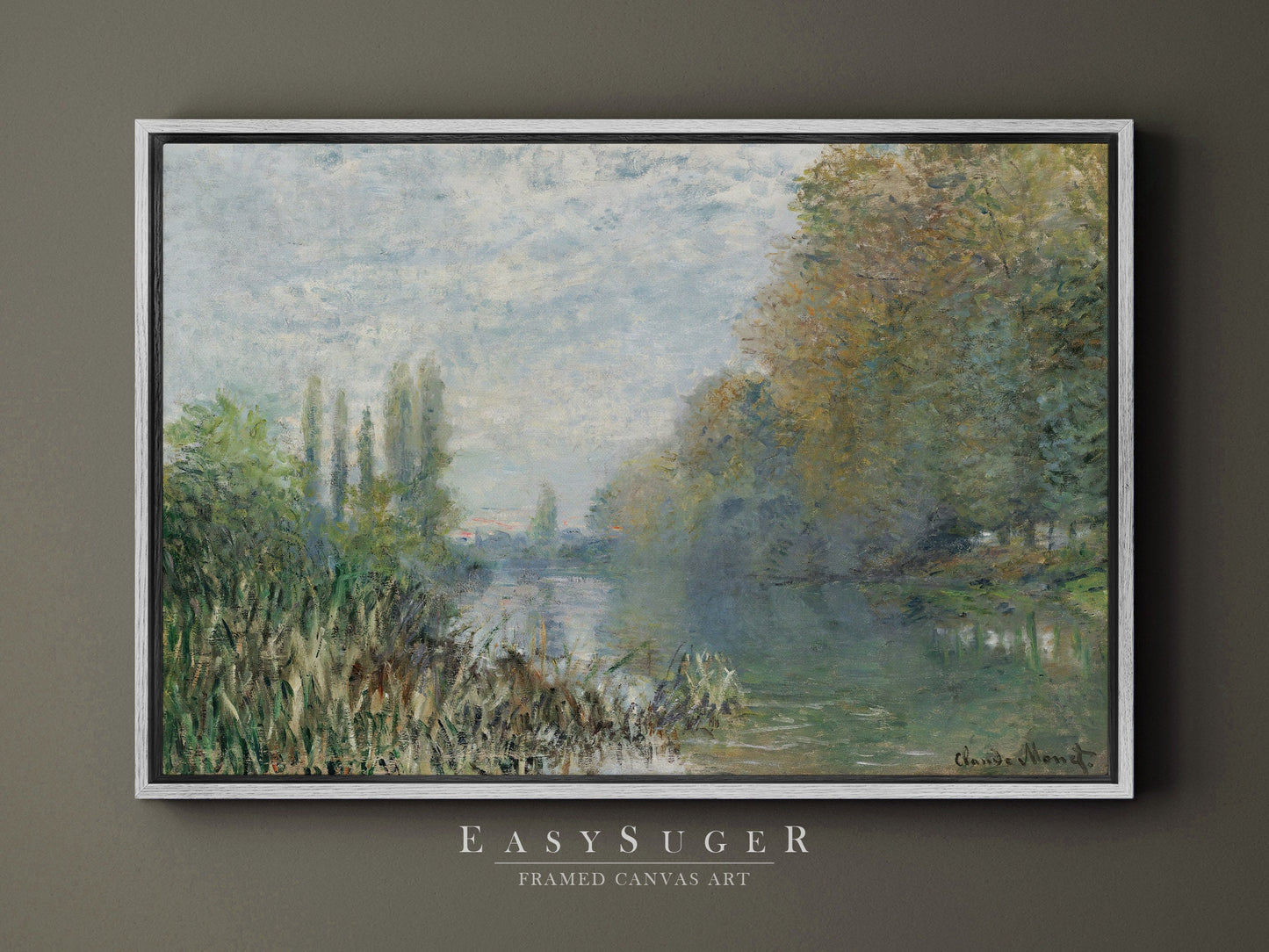 EasySuger Claude Monet Framed Print | Framed Canvas Wall Art with hanging kit