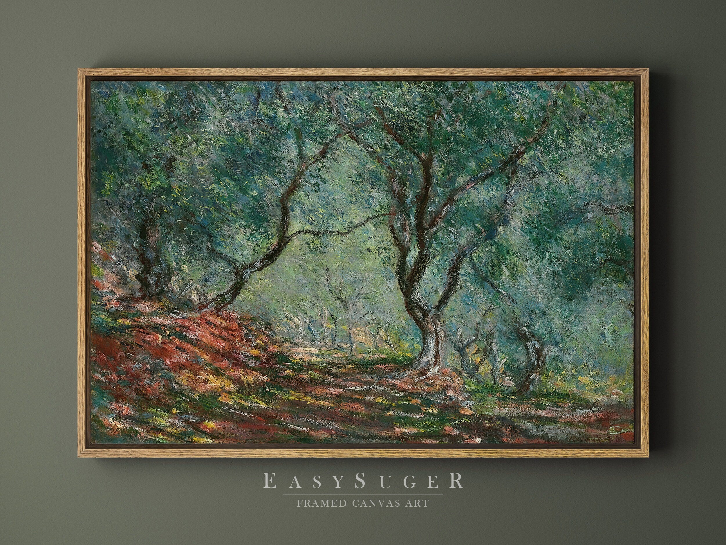 EasySuger Claude Monet Wall Art | Water Lilies | Framed retailer Canvas Wall Art with hanging kit