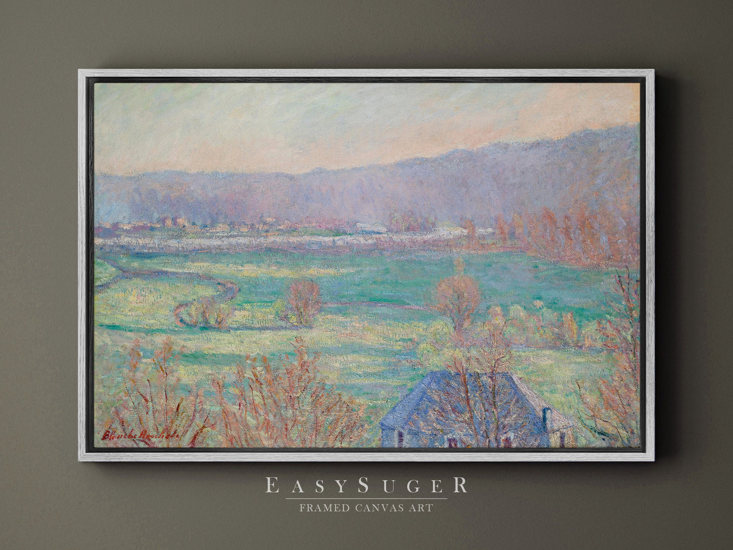 EasySuger Claude Monet Framed Print | Framed Canvas Wall Art with hanging kit