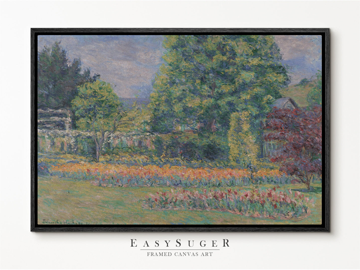 EasySuger Claude Monet Framed Print | Framed Canvas Wall Art with hanging kit