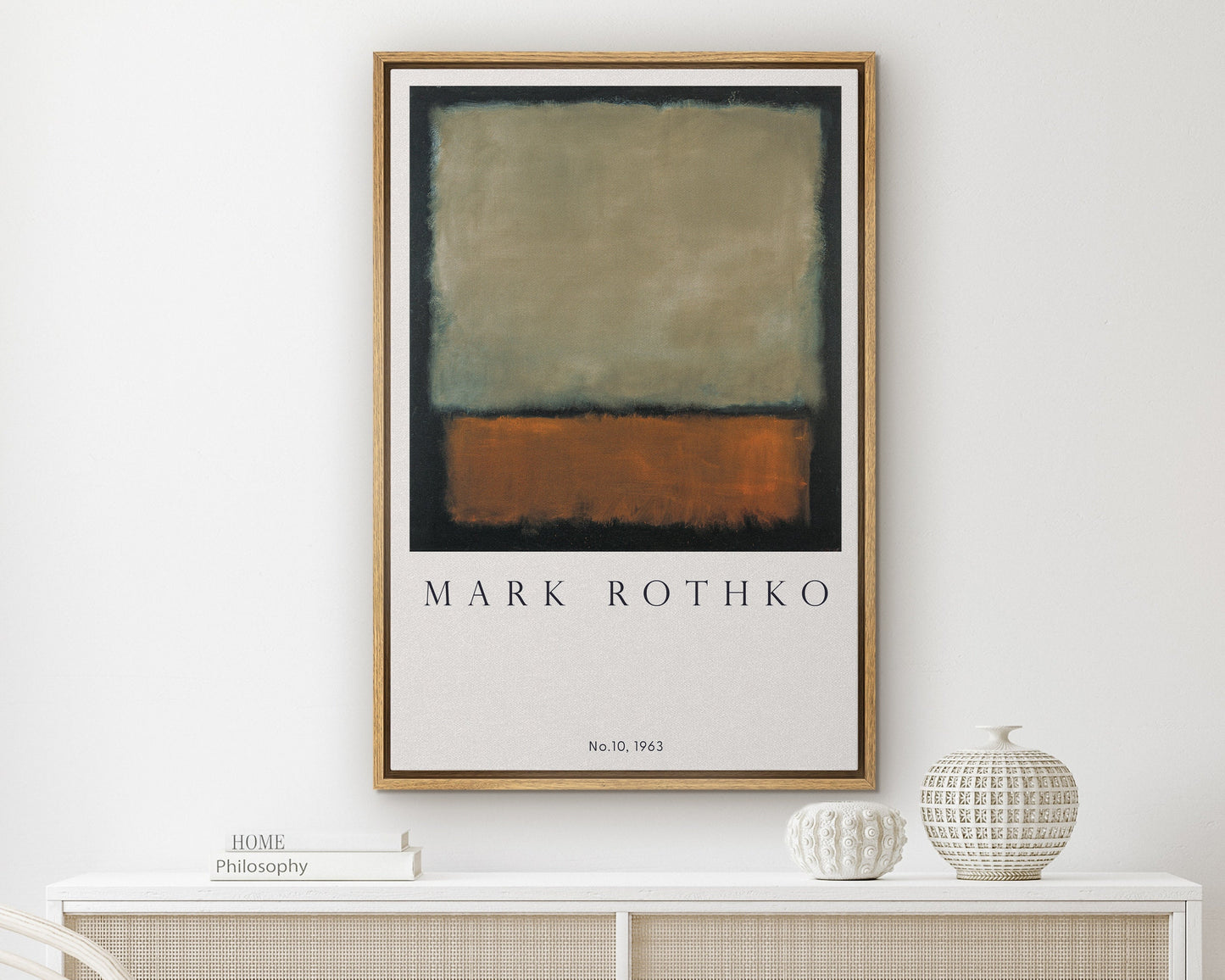 EasySuger Rothko Wall art, NO.10, Framed canvas wall art, Modern art for bedroom, living room and dining room (with hanging kit)