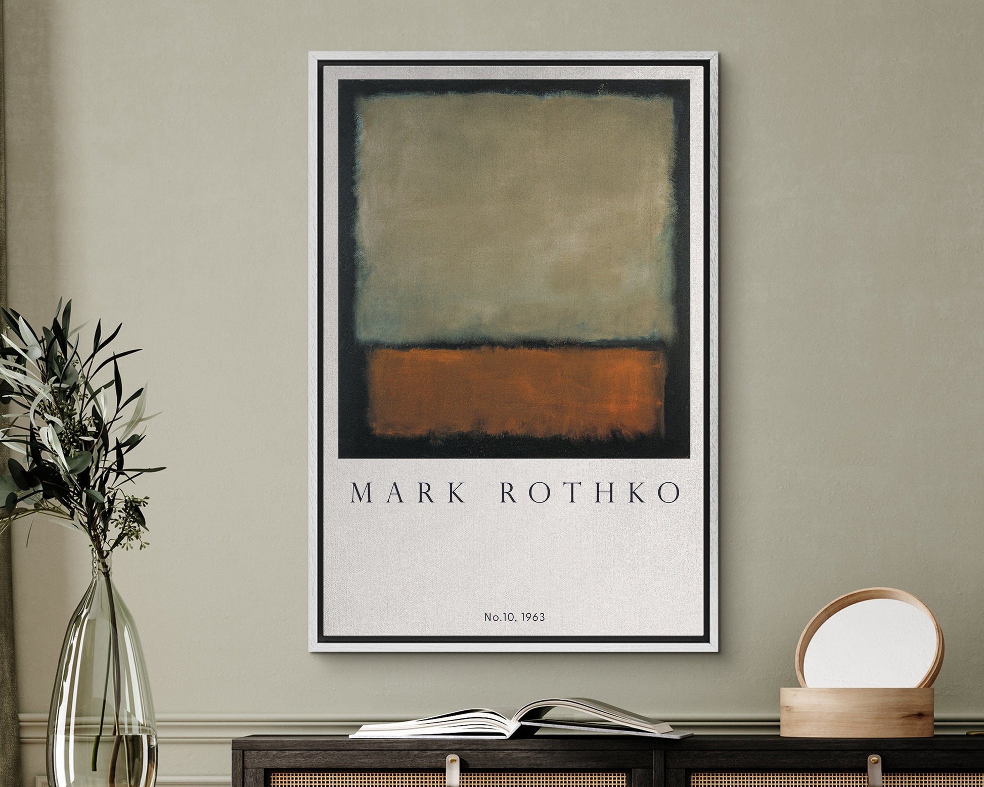 EasySuger Rothko Wall art, NO.10, Framed canvas wall art, Modern art for bedroom, living room and dining room (with hanging kit)