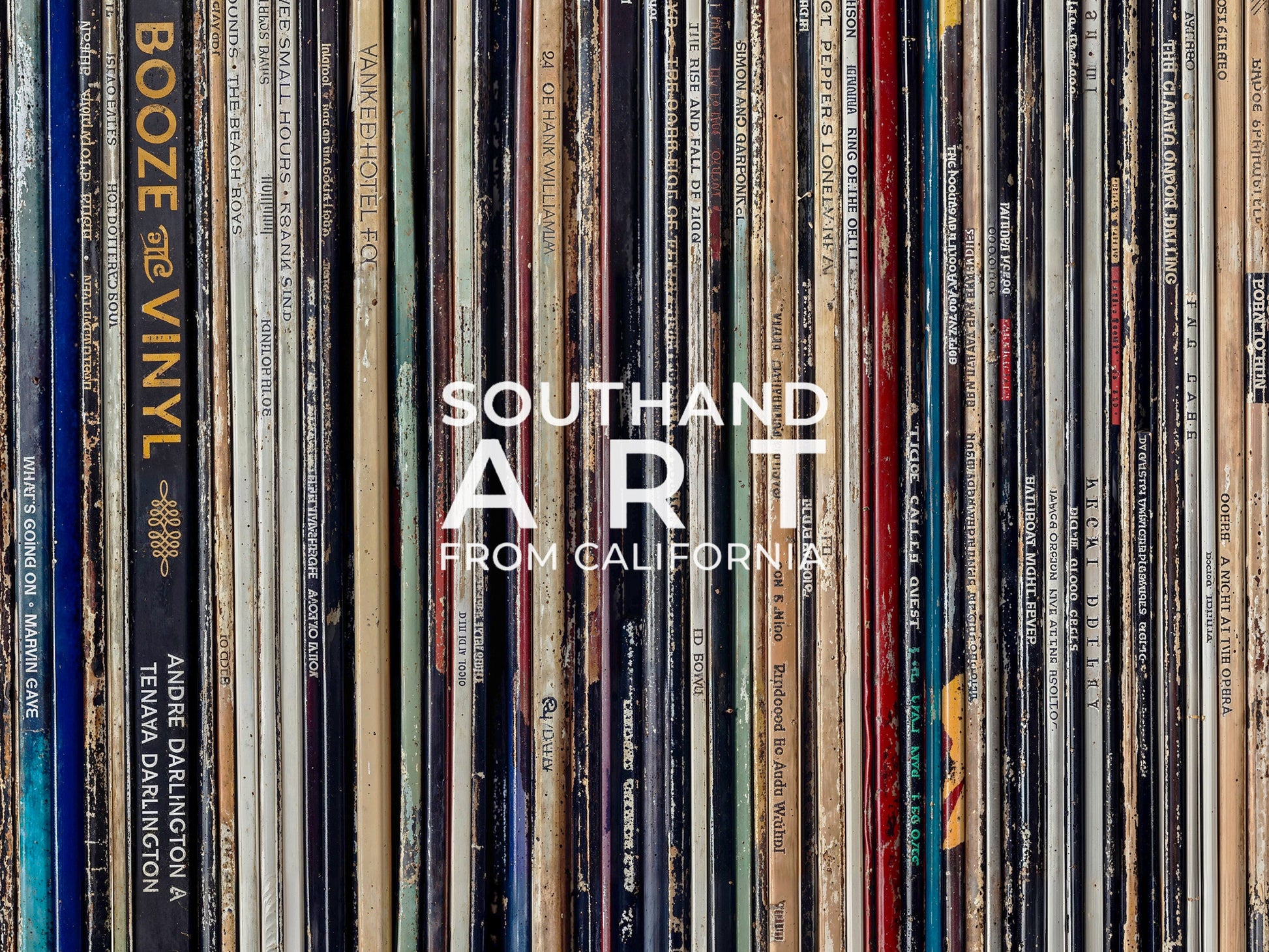 SouthandArt Retro Books Spines Wall art | Vintage Framed Canvas Art Print | RS3