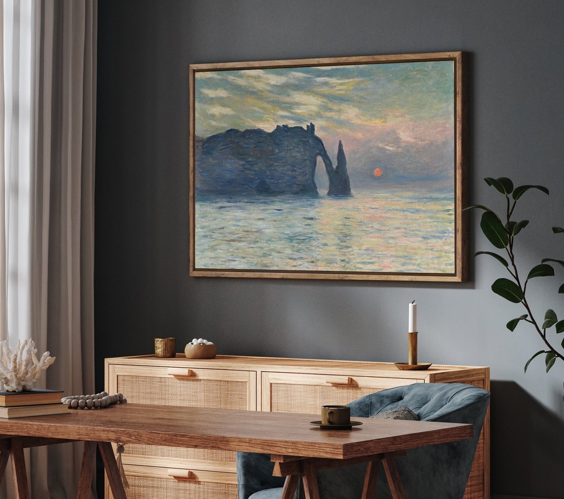 Le Matin, temps brumeux, Pourville - EasySugerLe Matin, temps brumeux, PourvilleFramed Canvas PrintsEasySugerEasySugerLe Matin, temps brumeux, Pourville24x16Walnut