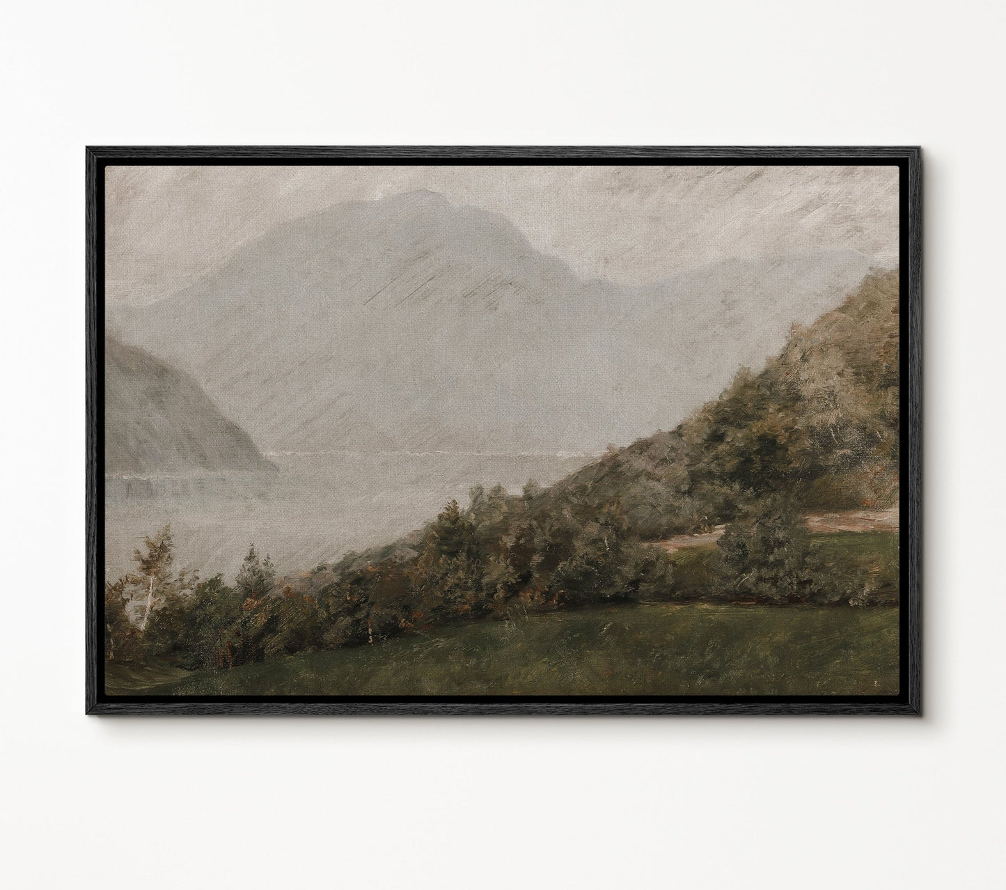 Mountain by the Lake - EasySugerMountain by the LakeFramed Canvas PrintsEasySugerEasySugerMountain by the Lake24x16Black