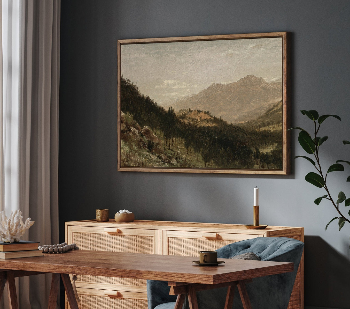 Mountain View III - EasySugerMountain View IIIFramed Canvas PrintsEasySugerEasySugerMountain View III24x16Walnut