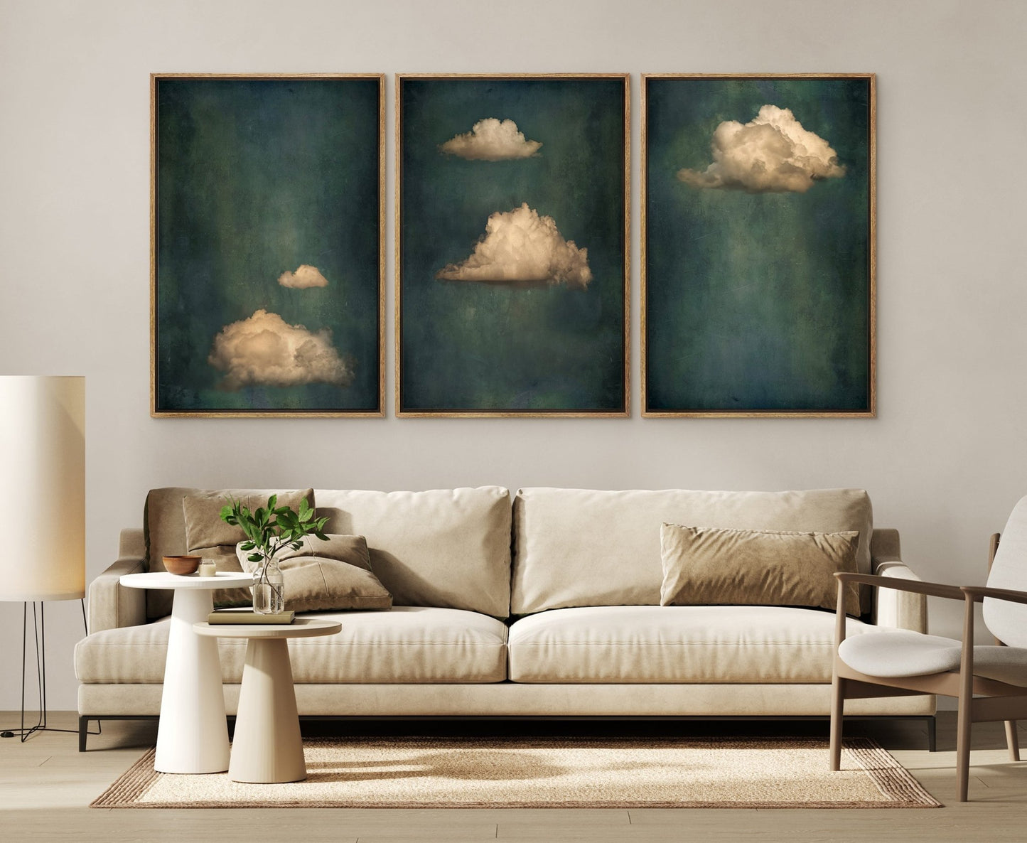 Sage | Set of 3 Antique Clouds - EasySugerSage | Set of 3 Antique CloudsFramed Canvas PrintsEasySugerEasySugerSage | Set of 3 Antique Clouds3 pieces of 16x24Light