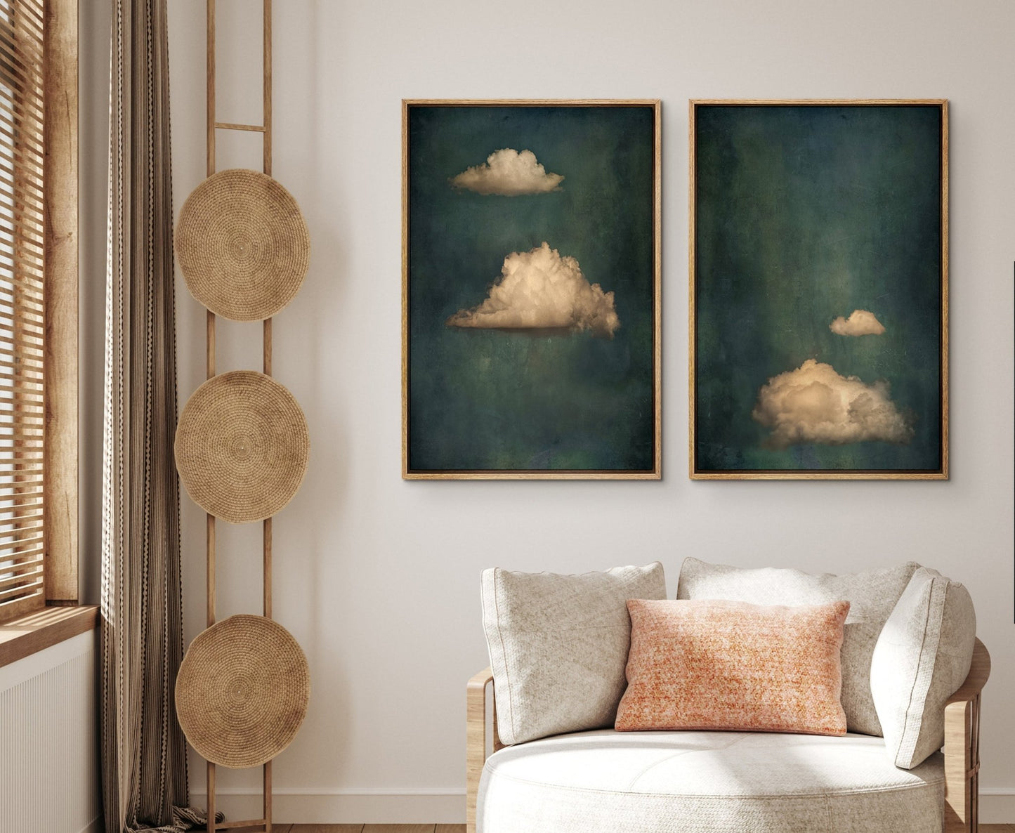 Sage | Set of 3 Antique Clouds - EasySugerSage | Set of 3 Antique CloudsFramed Canvas PrintsEasySugerEasySugerSage | Set of 3 Antique Clouds3 pieces of 16x24Light