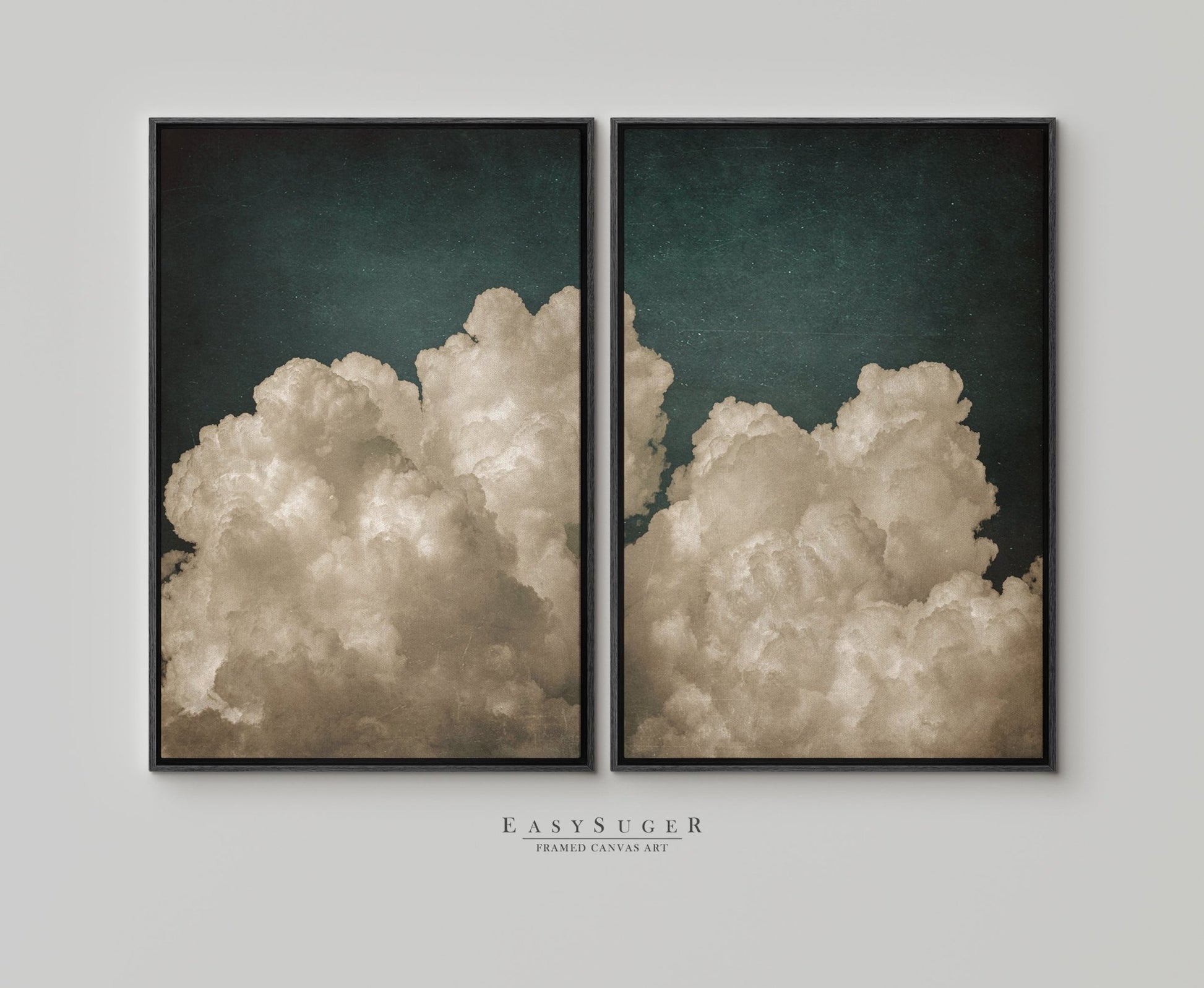 Set of 2 Moody Clouds - EasySugerSet of 2 Moody CloudsFramed Canvas PrintsEasySugerEasySugerSet of 2 Moody Clouds2 Pieces of 16x24Black