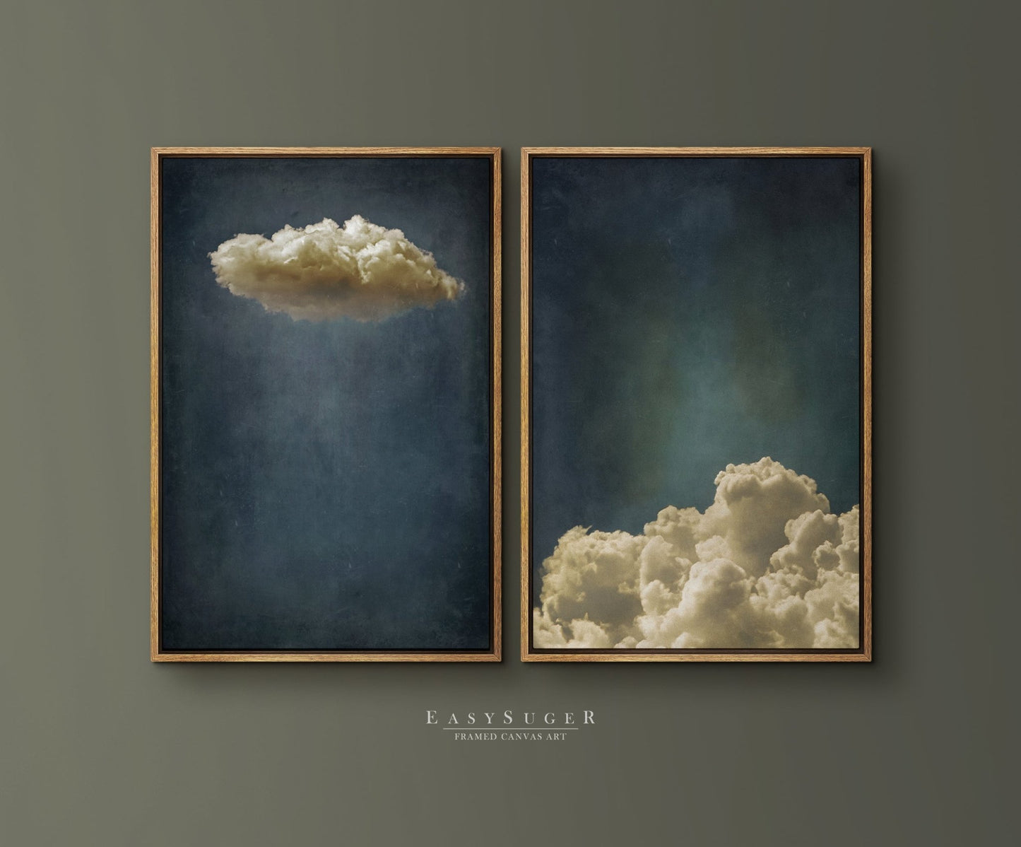 Set of 2 Moody Clouds - EasySugerSet of 2 Moody CloudsFramed Canvas PrintsEasySugerEasySugerSet of 2 Moody Clouds2 Pieces of 16x24Natural