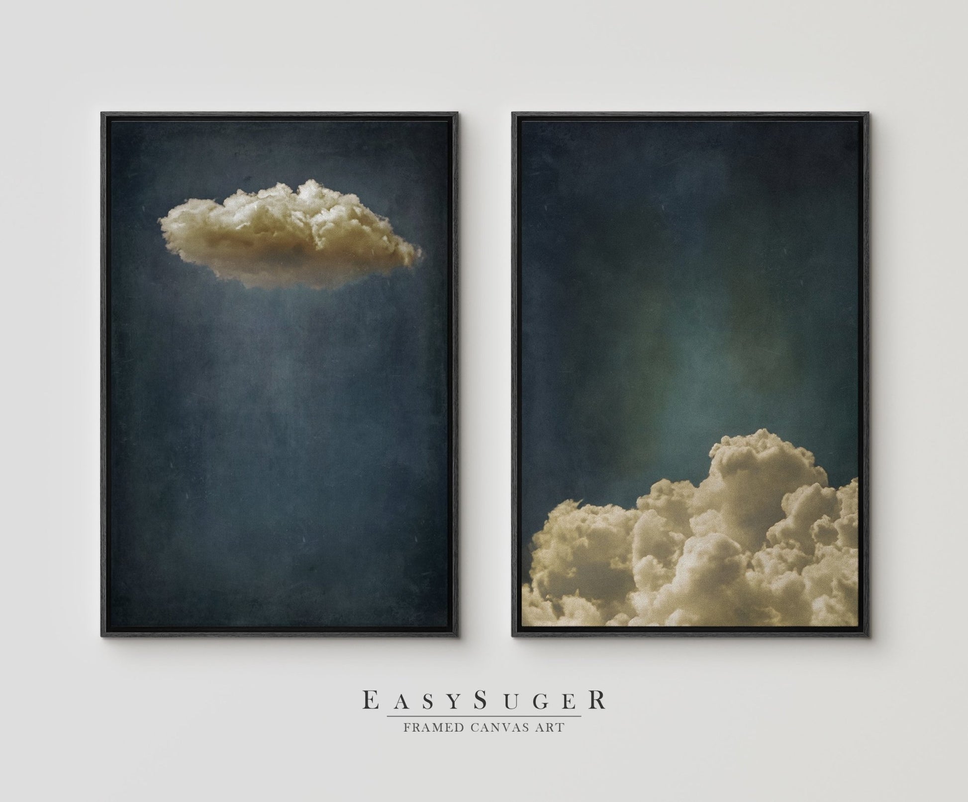 Set of 2 Moody Clouds - EasySugerSet of 2 Moody CloudsFramed Canvas PrintsEasySugerEasySugerSet of 2 Moody Clouds2 Pieces of 16x24Black