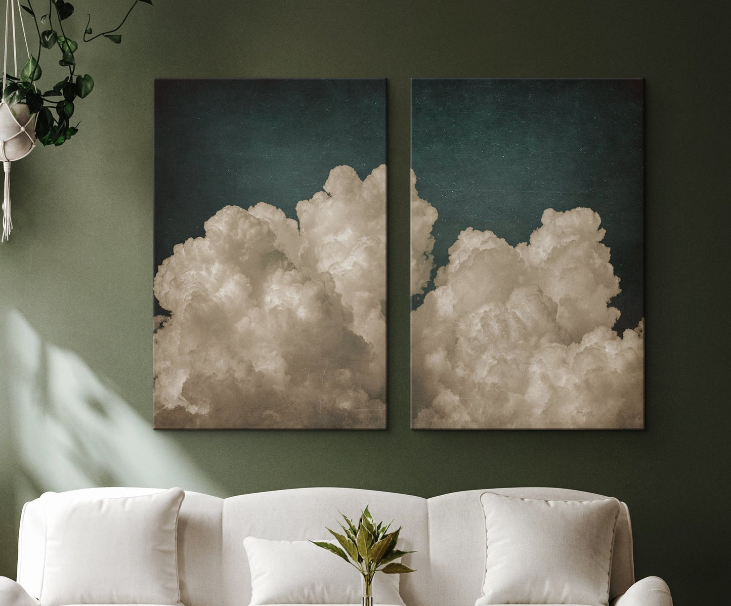 Set of 2 Moody Clouds - EasySugerSet of 2 Moody CloudsFramed Canvas PrintsEasySugerEasySugerSet of 2 Moody Clouds2 Pieces of 16x24Light