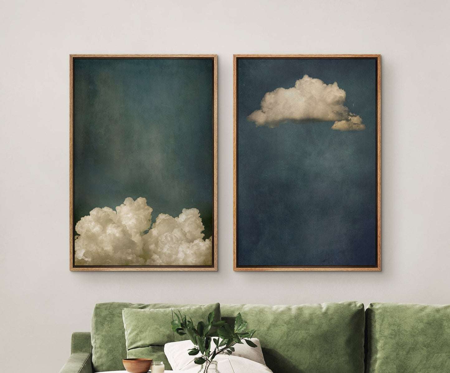 Set of 2 Moody Clouds - EasySugerSet of 2 Moody CloudsFramed Canvas PrintsEasySugerEasySugerSet of 2 Moody Clouds2 Pieces of 16x24Natural