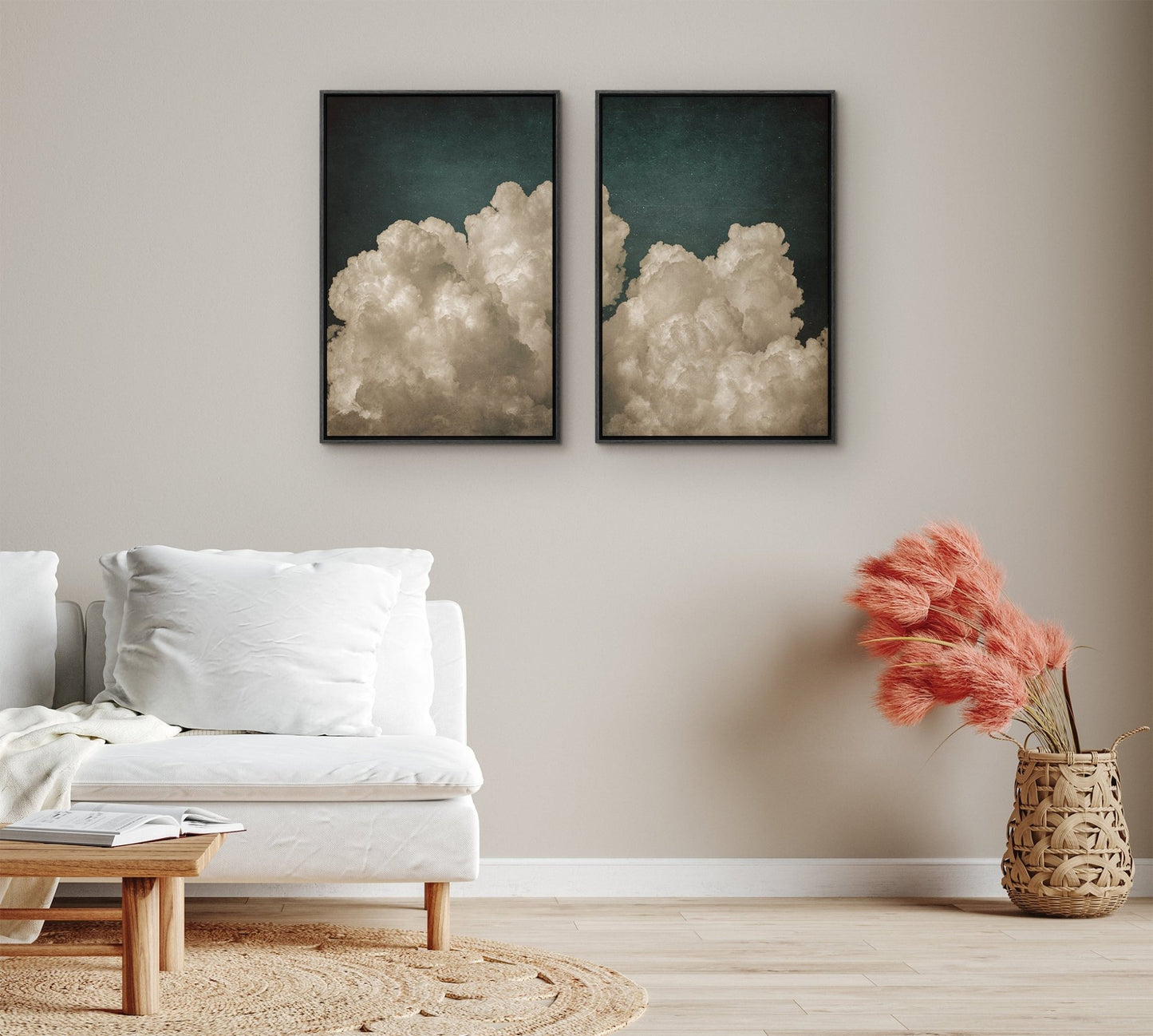 Set of 2 Moody Clouds - EasySugerSet of 2 Moody CloudsFramed Canvas PrintsEasySugerEasySugerSet of 2 Moody Clouds2 Pieces of 16x24Black