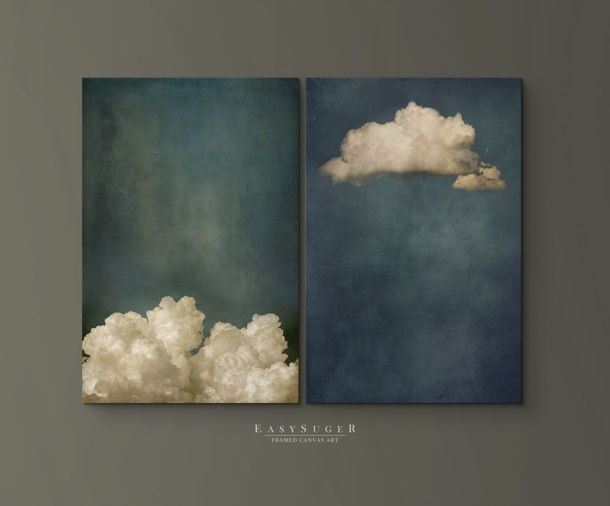 Set of 2 Moody Clouds - EasySugerSet of 2 Moody CloudsFramed Canvas PrintsEasySugerEasySugerSet of 2 Moody Clouds2 Pieces of 16x24Natural