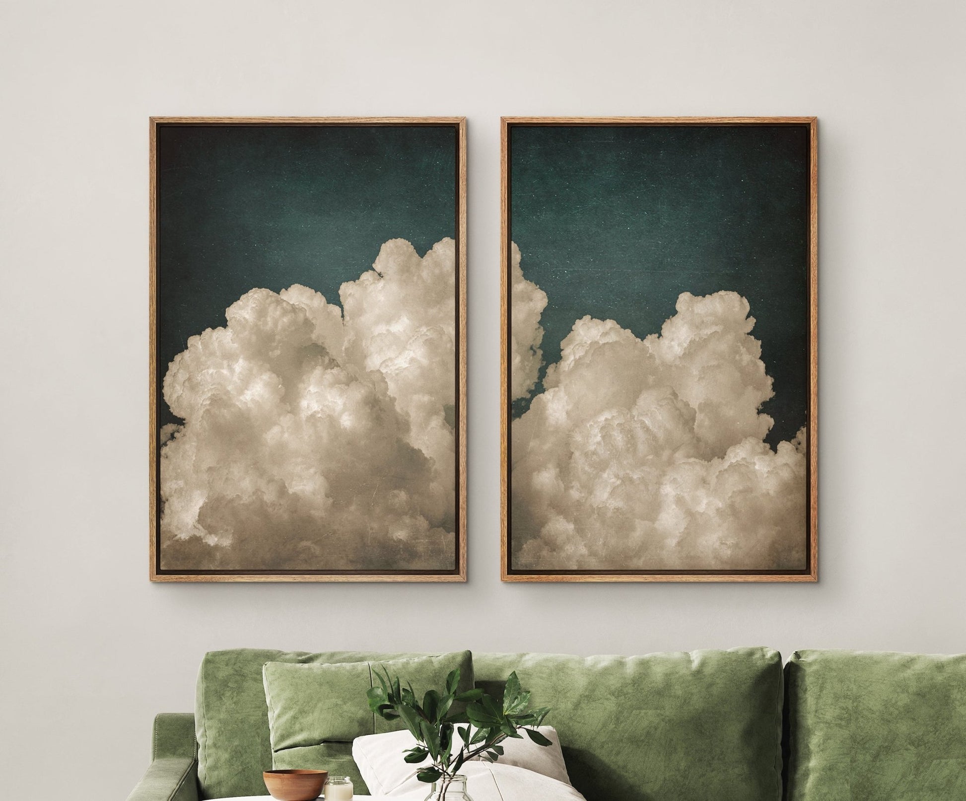 Set of 2 Moody Clouds - EasySugerSet of 2 Moody CloudsFramed Canvas PrintsEasySugerEasySugerSet of 2 Moody Clouds2 Pieces of 16x24Light