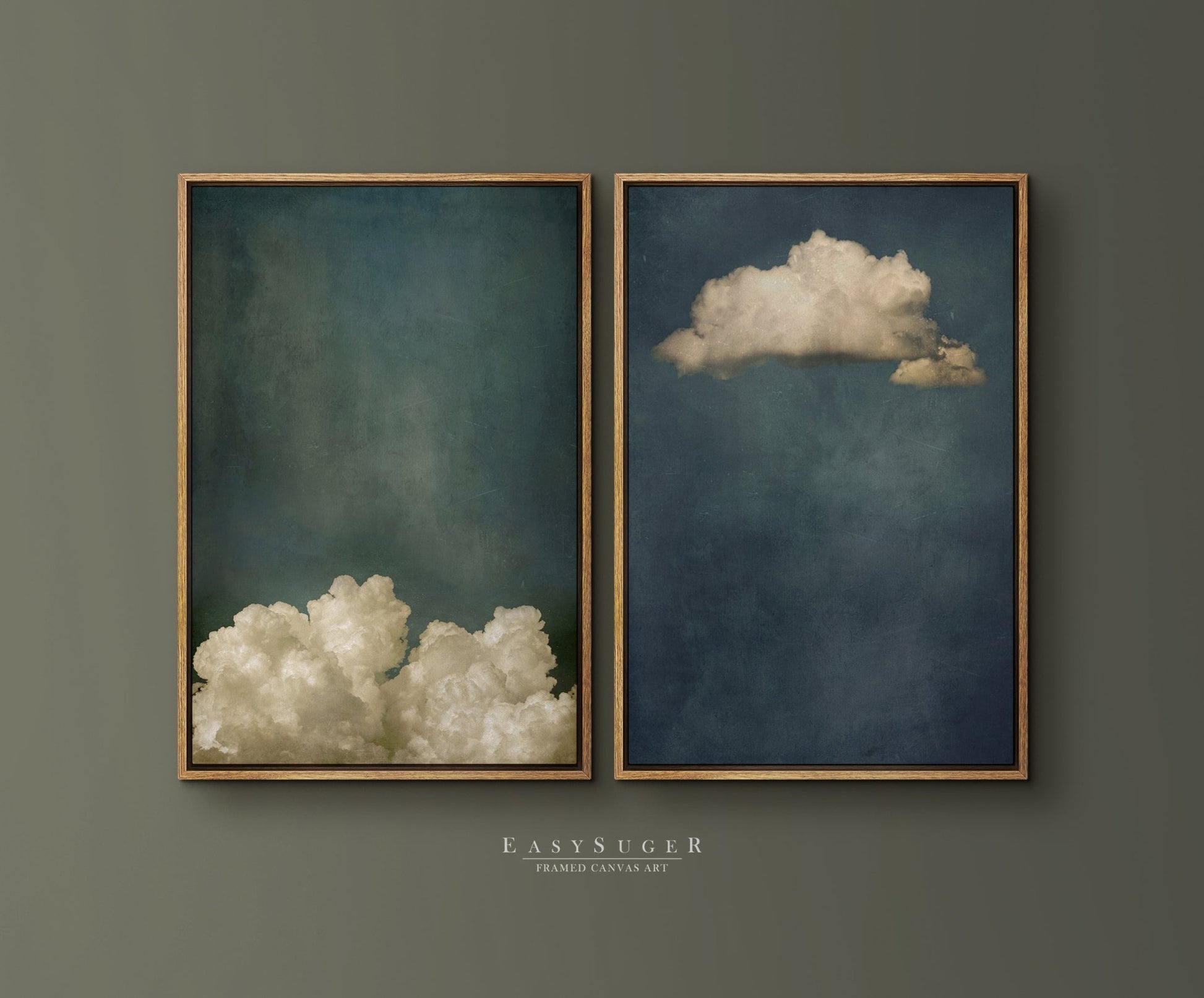 Set of 2 Moody Clouds - EasySugerSet of 2 Moody CloudsFramed Canvas PrintsEasySugerEasySugerSet of 2 Moody Clouds2 Pieces of 16x24Natural