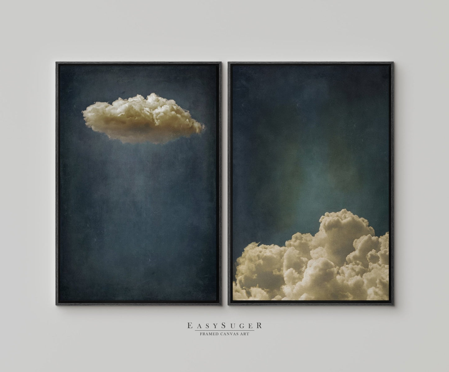 Set of 2 Moody Clouds - EasySugerSet of 2 Moody CloudsFramed Canvas PrintsEasySugerEasySugerSet of 2 Moody Clouds2 Pieces of 16x24Black