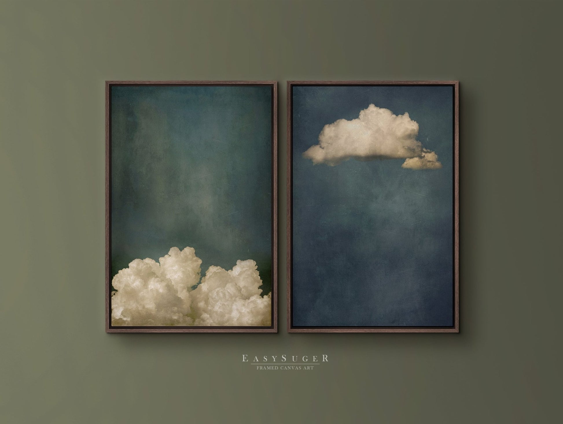 Set of 2 Moody Clouds - EasySugerSet of 2 Moody CloudsFramed Canvas PrintsEasySugerEasySugerSet of 2 Moody Clouds2 Pieces of 16x24Natural