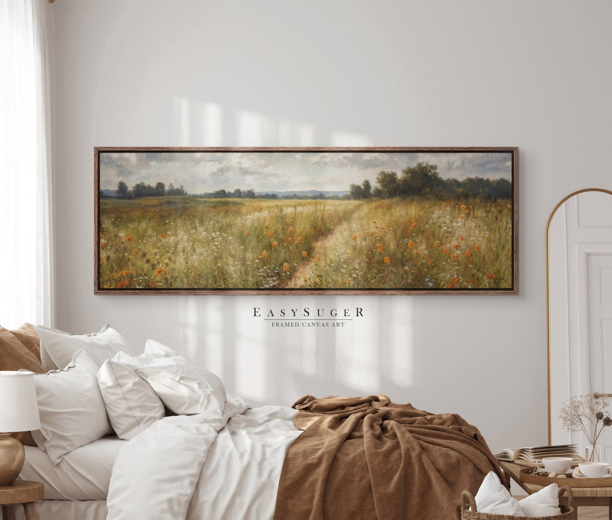 Ultra Wide Vintage Landscape and Lake Wall art - EasySugerUltra Wide Vintage Landscape and Lake Wall artFramed Canvas PrintsEasySugerEasySugerUltra Wide Vintage Landscape and Lake Wall art36x12Walnut